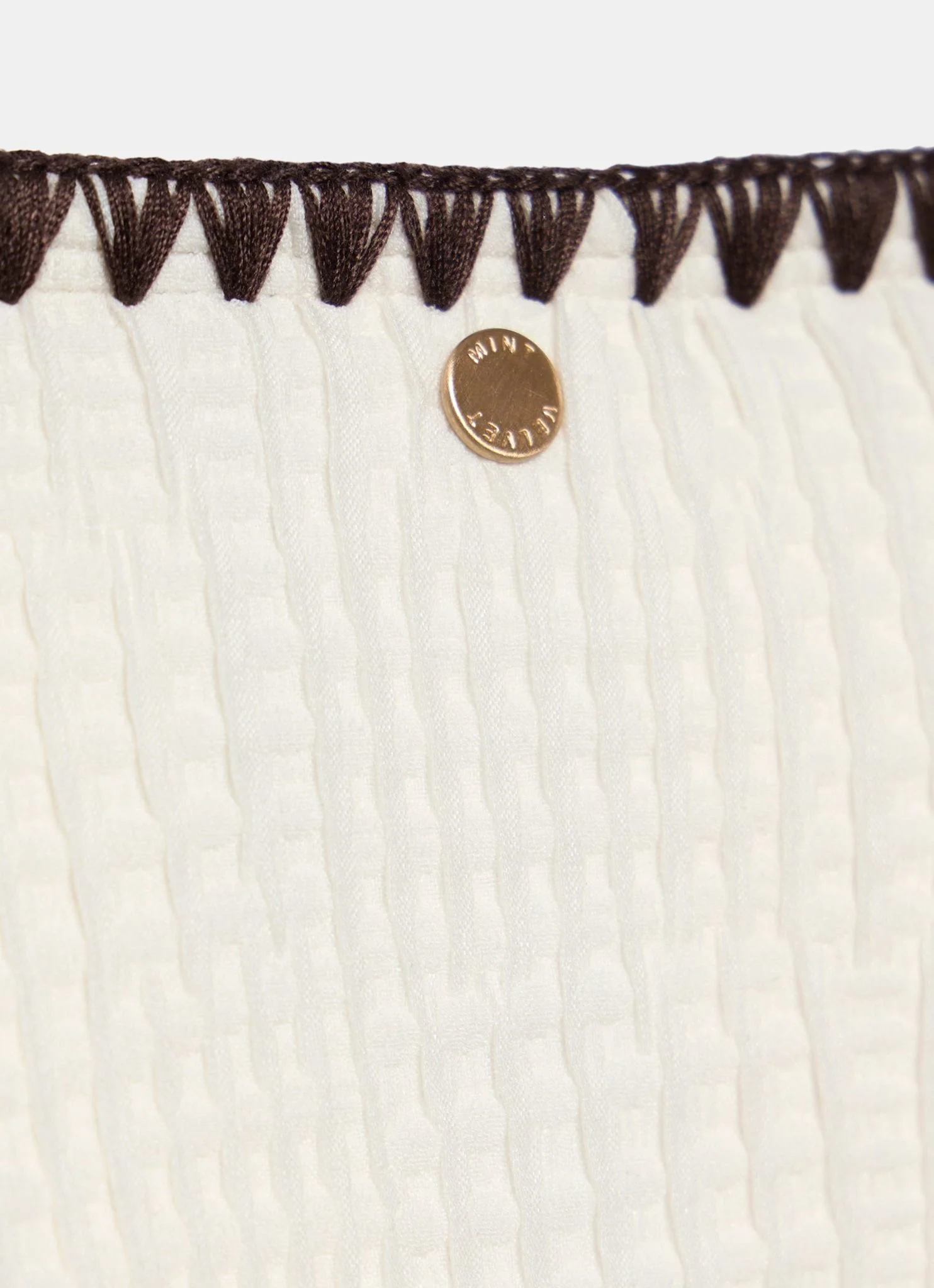 Cream Whipstitch Waffle Bikini Bottoms - Image 8