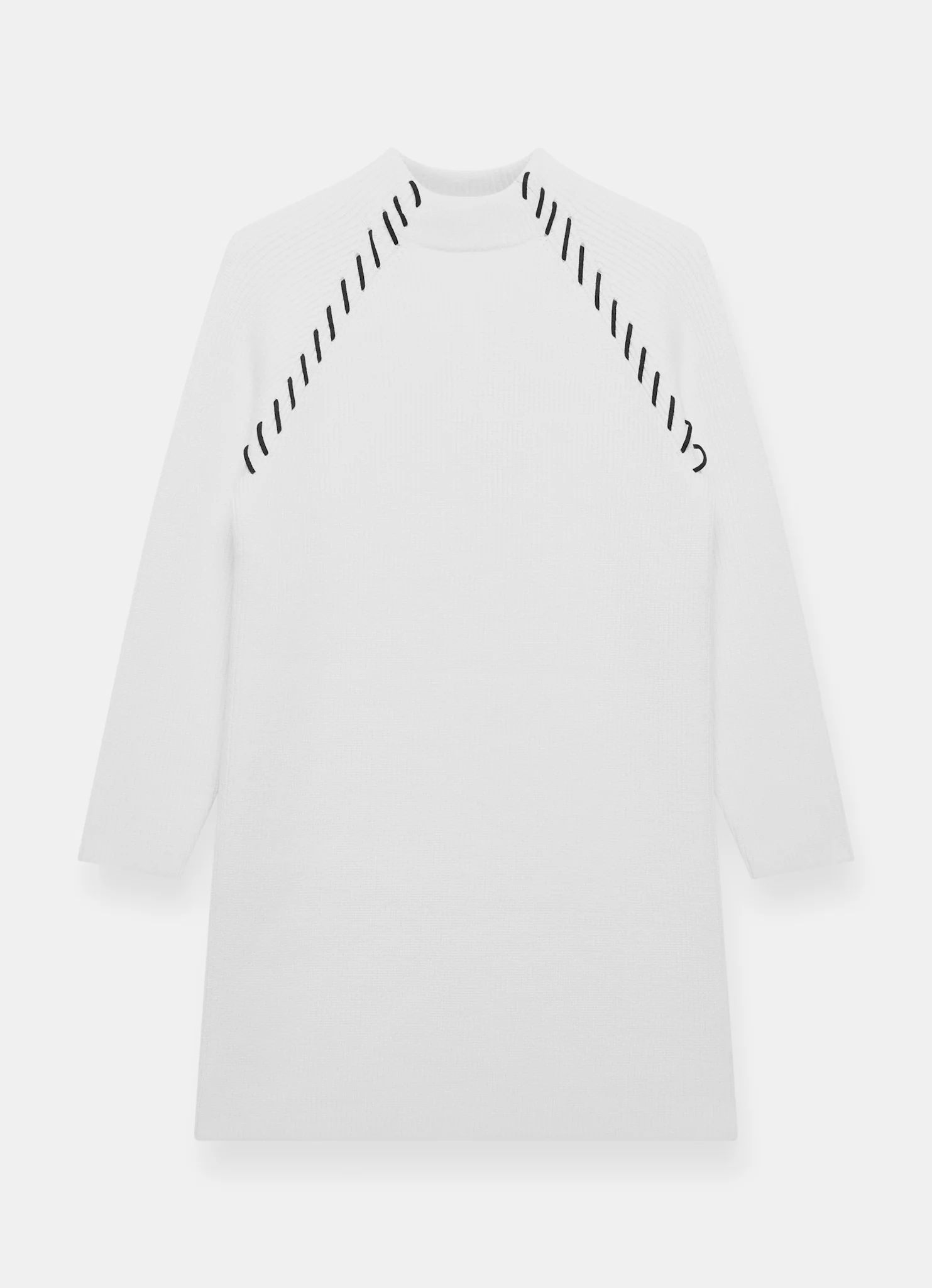 Cream Whipstitch Knitted Mini Dress - Image 7