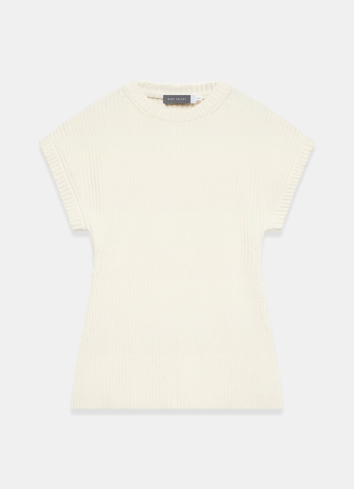 Cream Wool Blend Longline Knit Top - Image 7