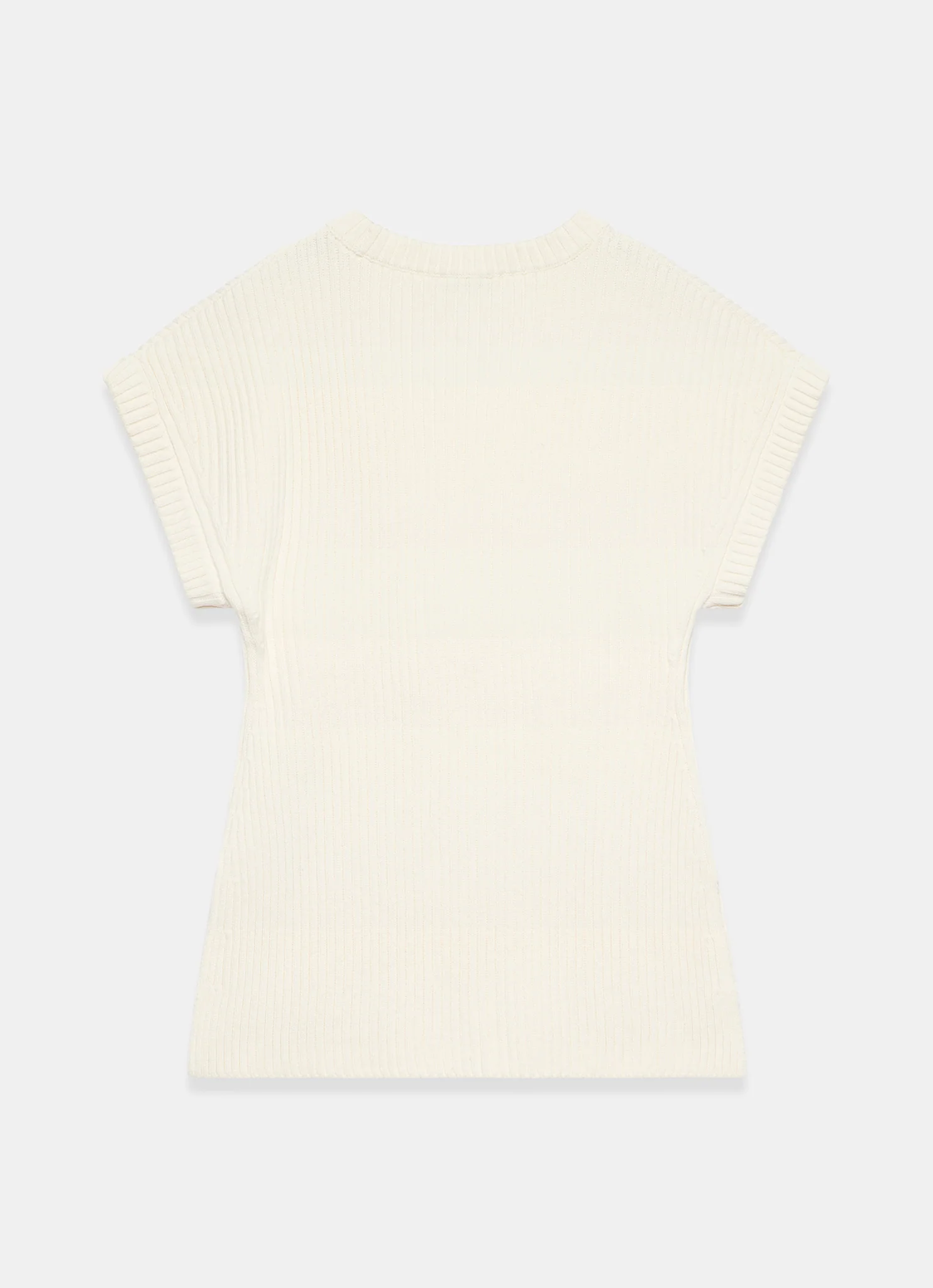 Cream Wool Blend Longline Knit Top - Image 8