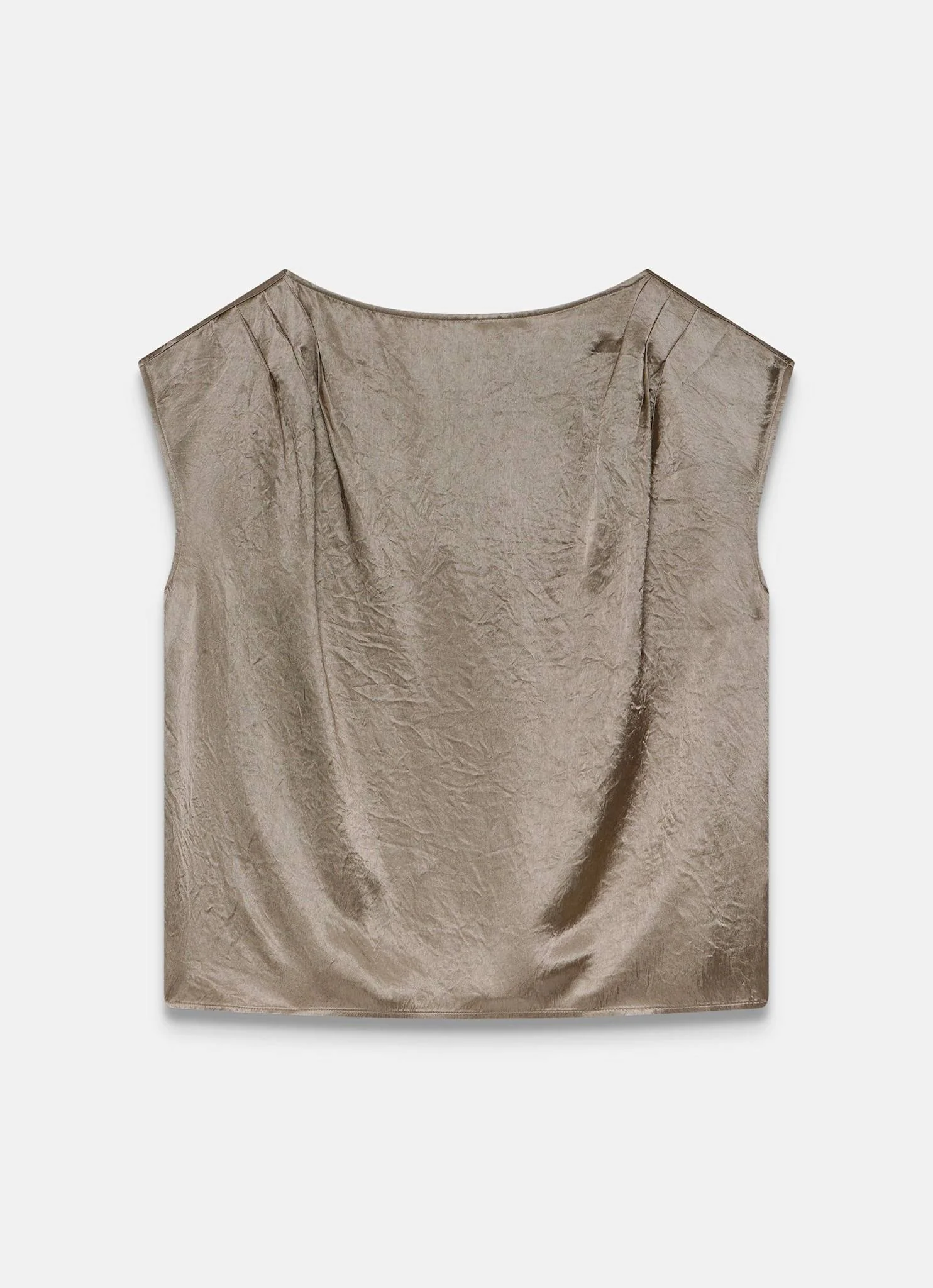 Gold Metallic Satin Top - Image 6