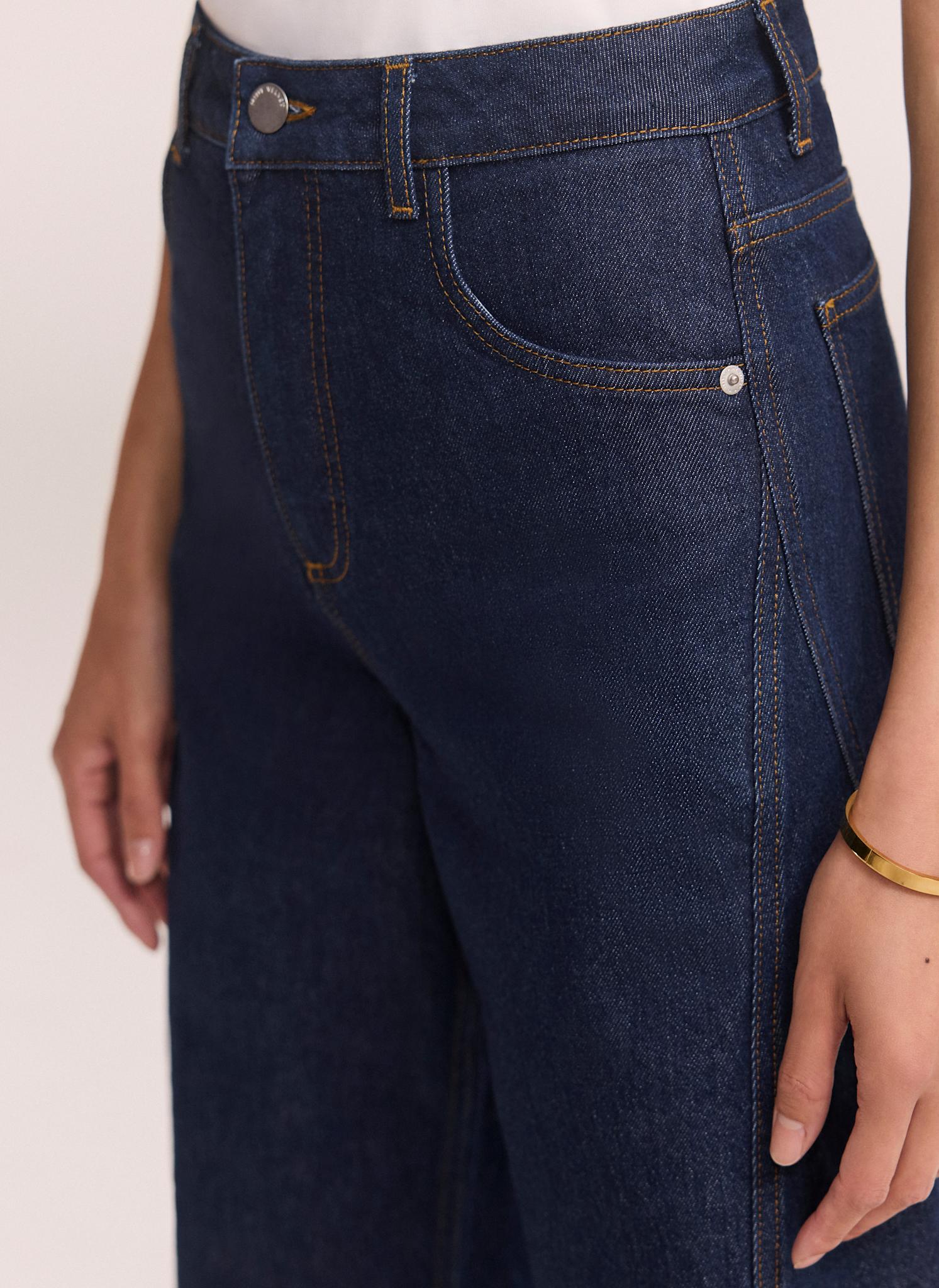 Dark Indigo Barrel Leg Jeans - Image 3
