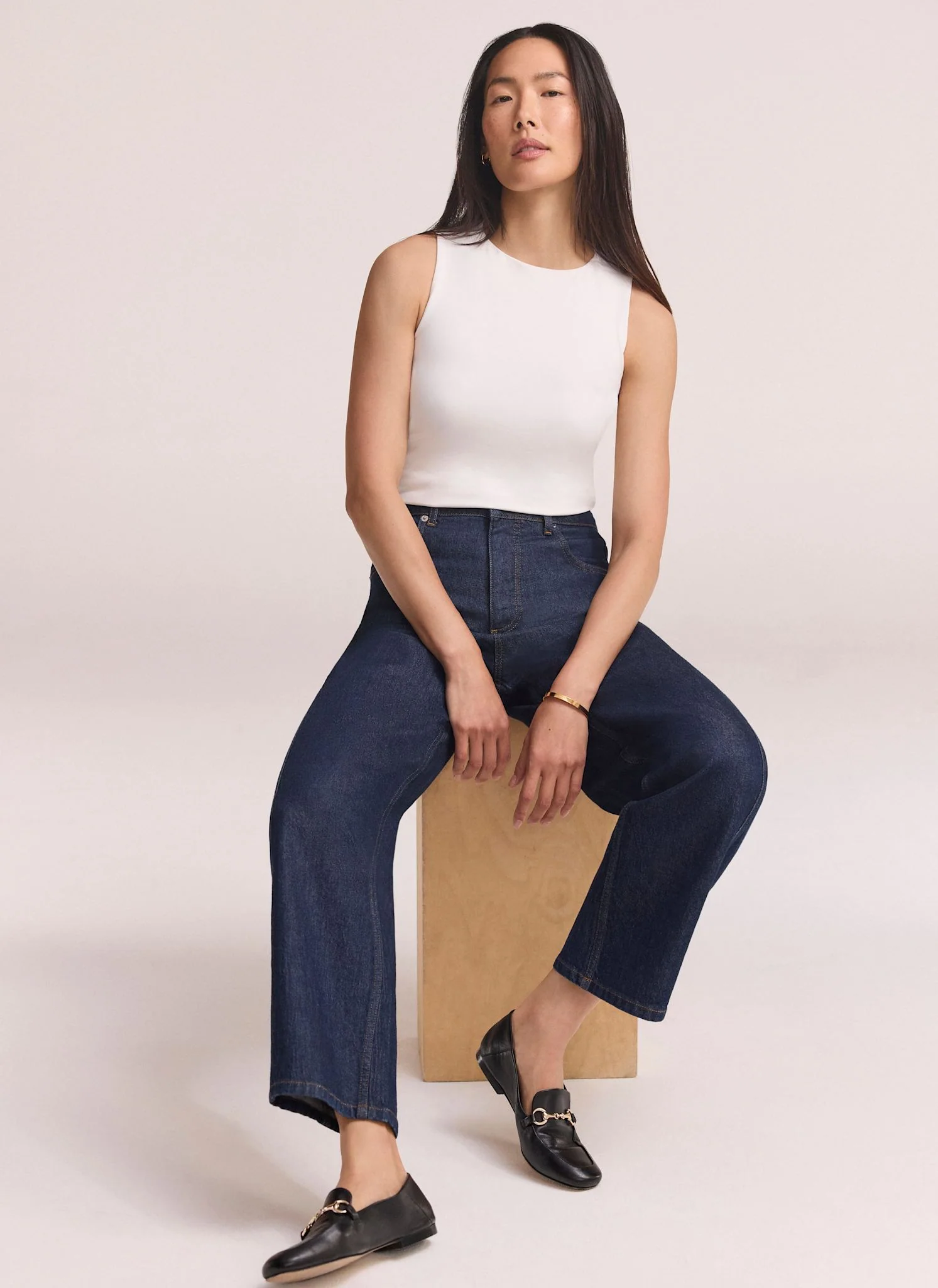 Dark Indigo Barrel Leg Jeans - Image 5
