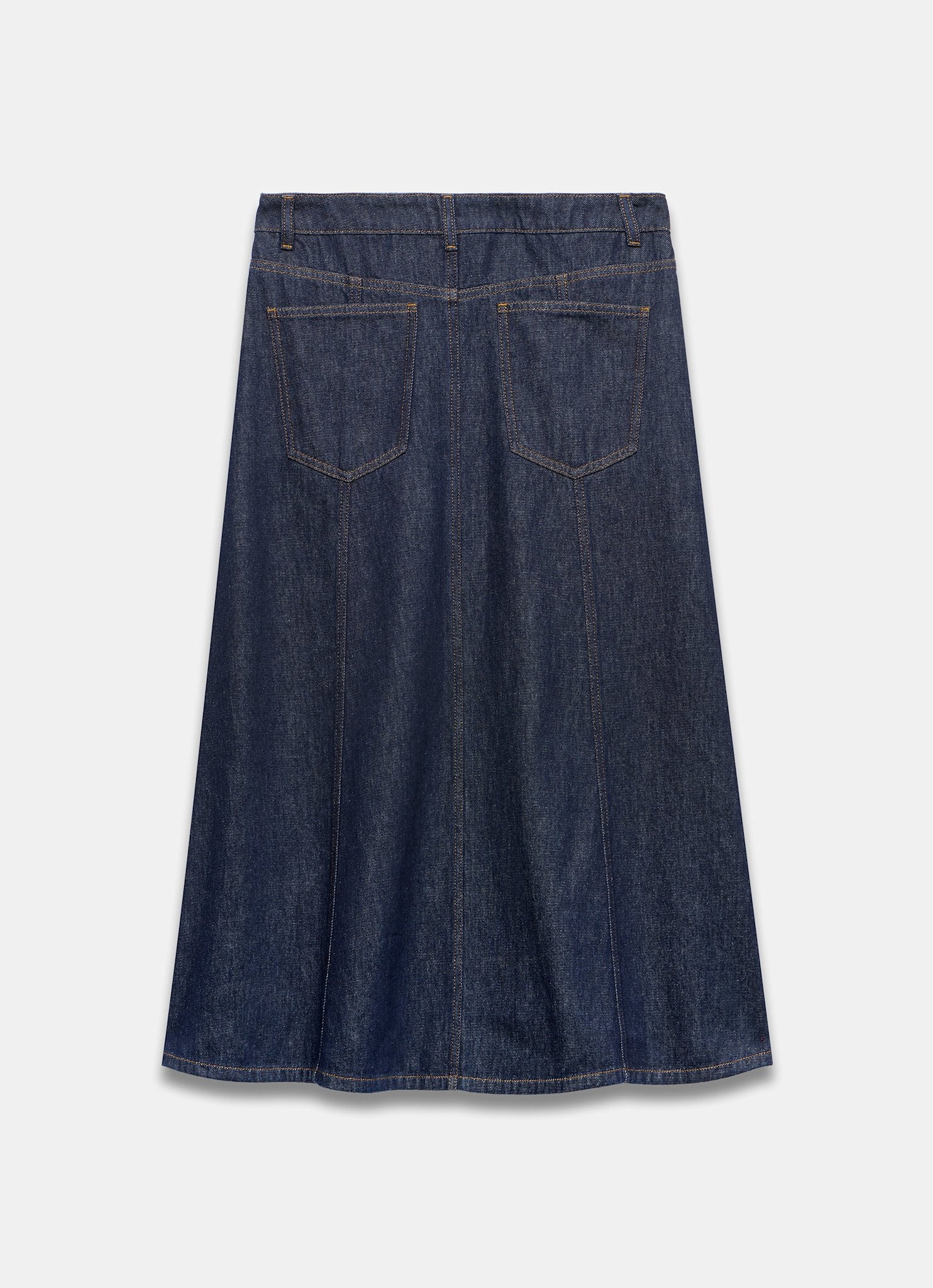 Dark Indigo Denim Midi Skirt - Image 8