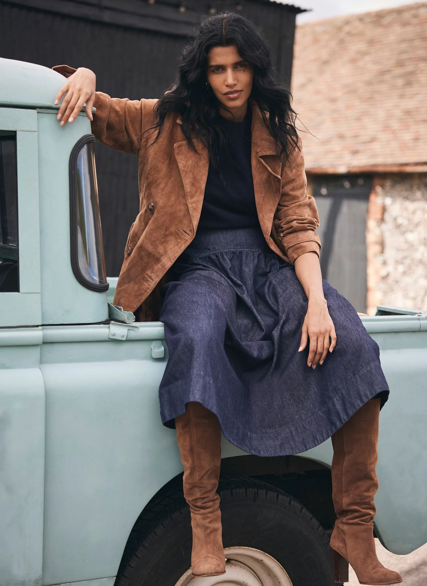 Dark Indigo Denim Maxi Skirt - Image 4