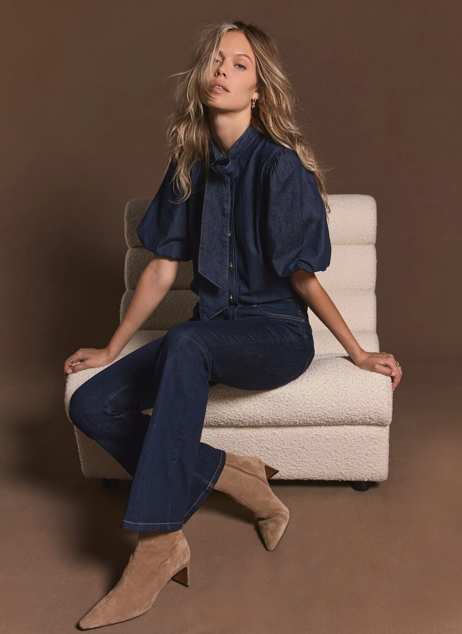 Indigo Sculpting Flare Jeans - Image 3