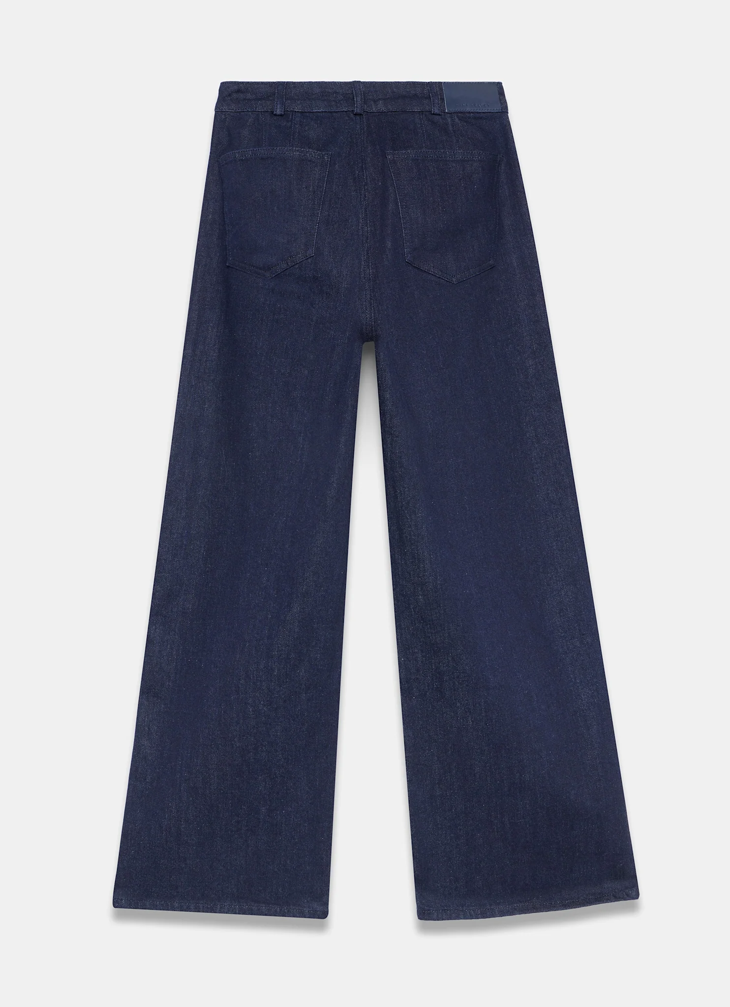 Dark Indigo Patch Pocket Wide Leg Crop Jeans - Image 7