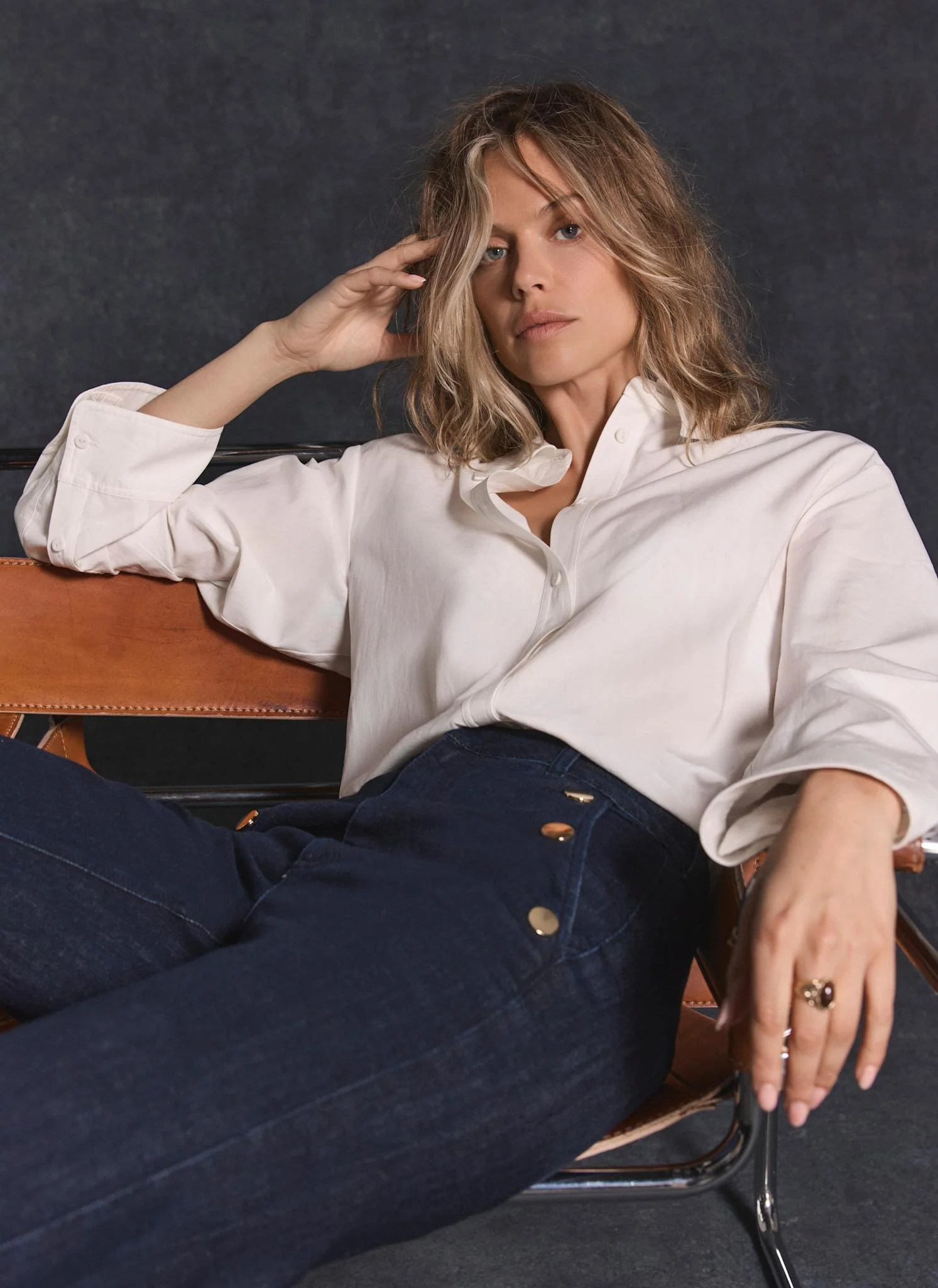 Dark Indigo Cropped Jeans - Image 5