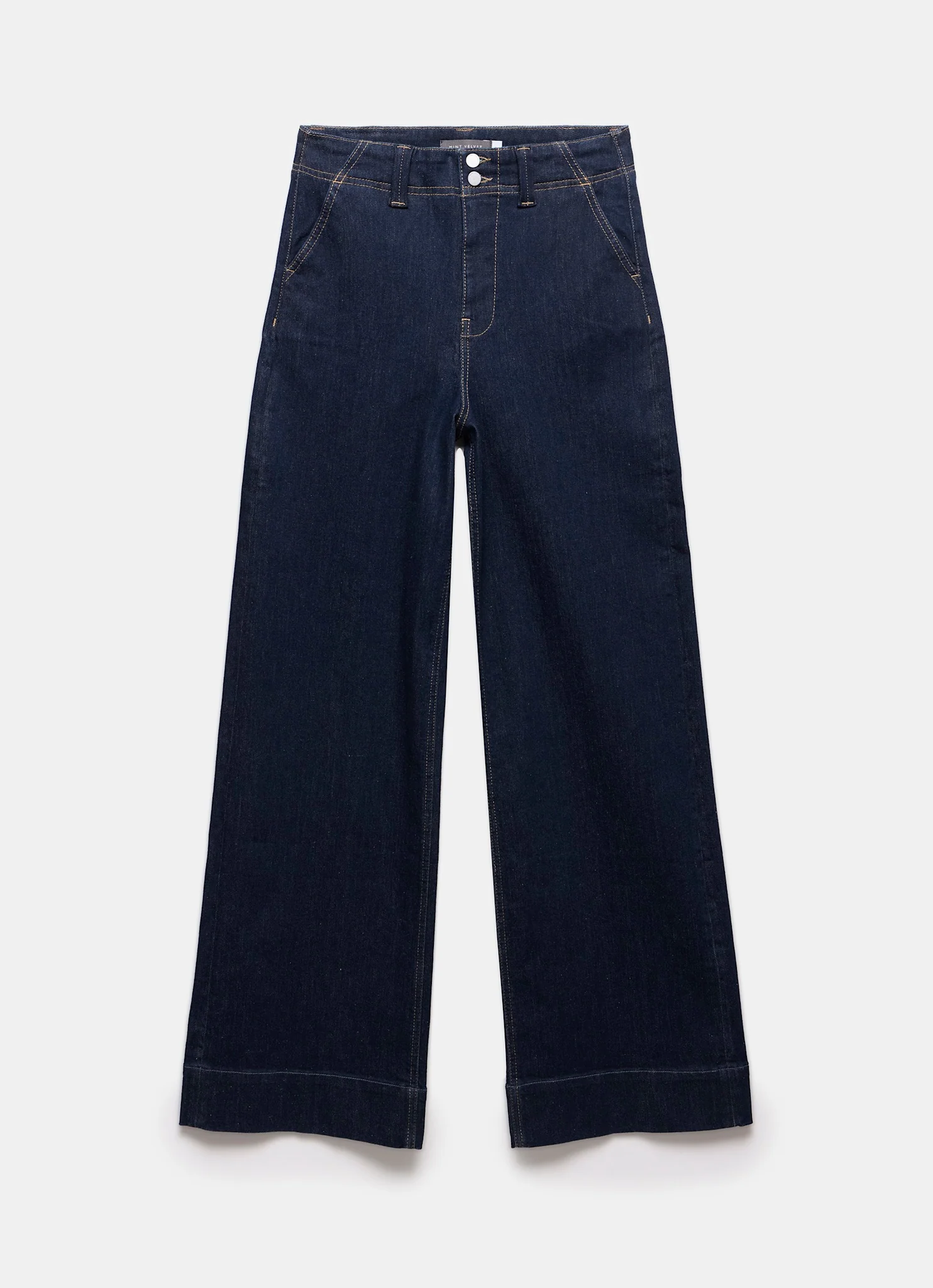 Dark Indigo Tailored Wide Jeans - Image 6
