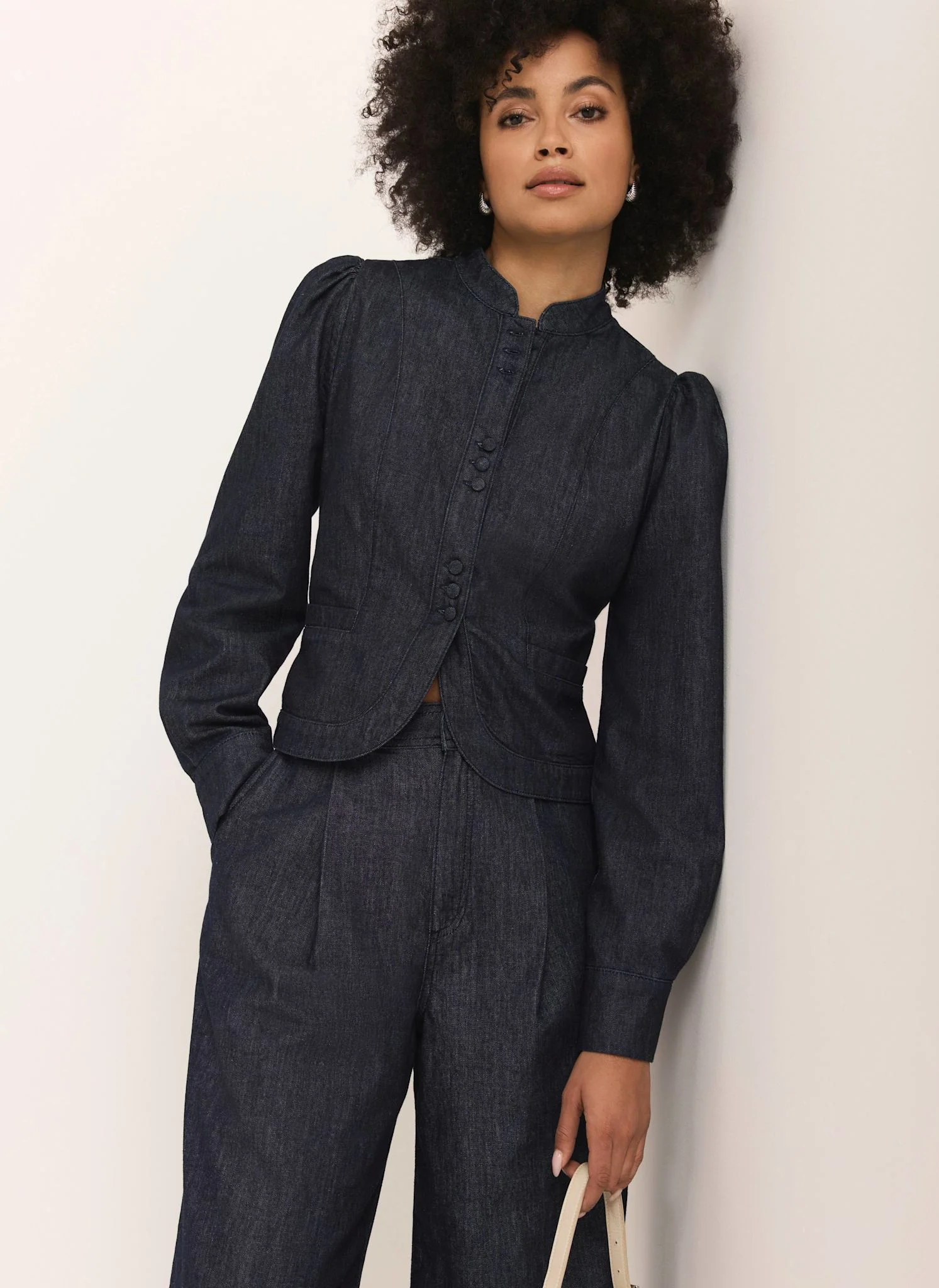Dark Indigo Denim Long Sleeve Jacket