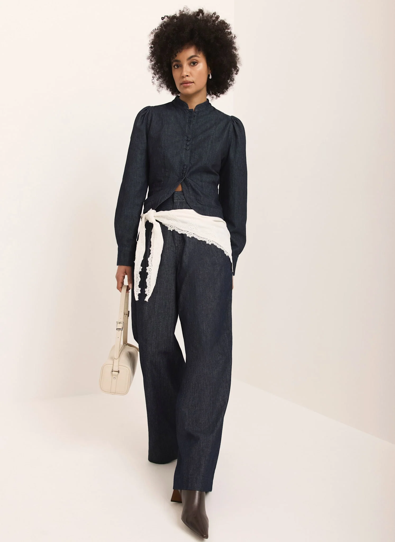 Dark Indigo Denim Long Sleeve Jacket - Image 2