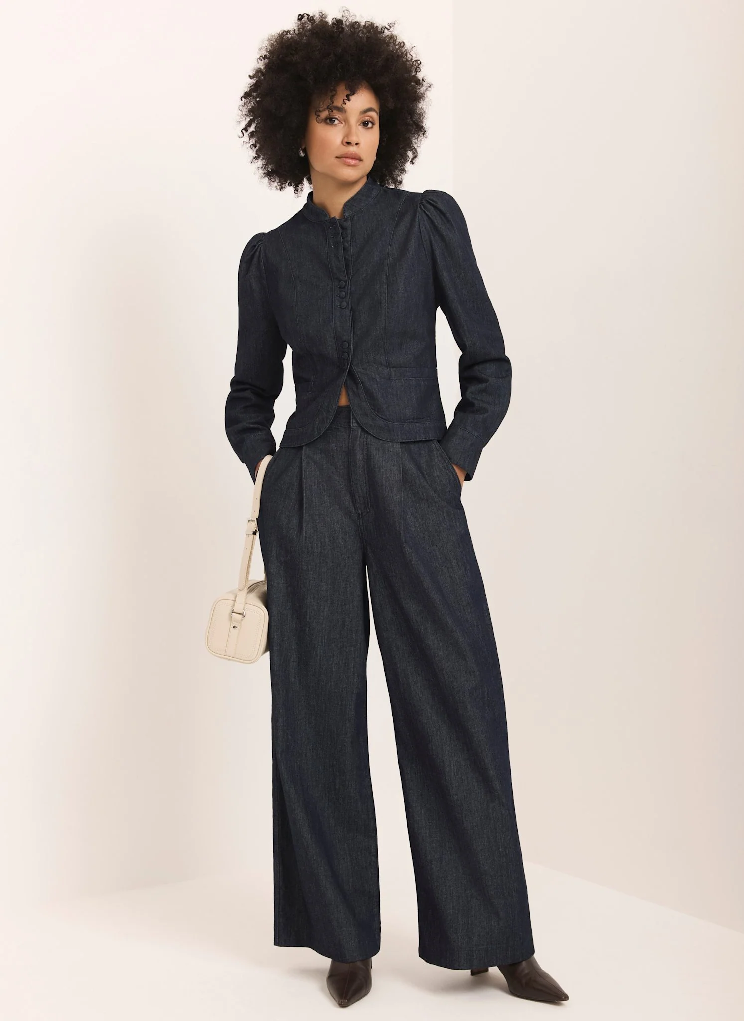 Dark Indigo Denim Long Sleeve Jacket - Image 4