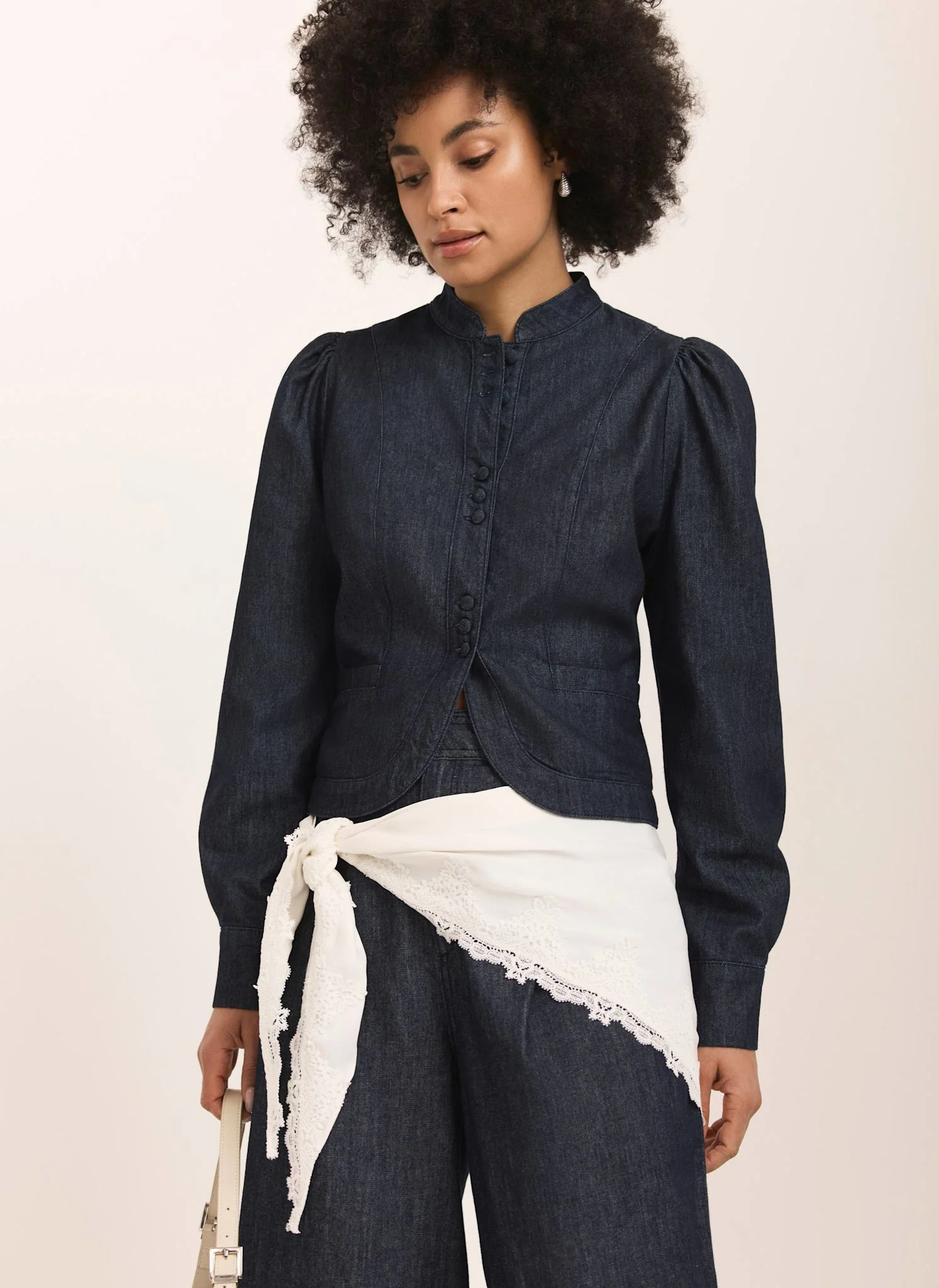 Dark Indigo Denim Long Sleeve Jacket - Image 5