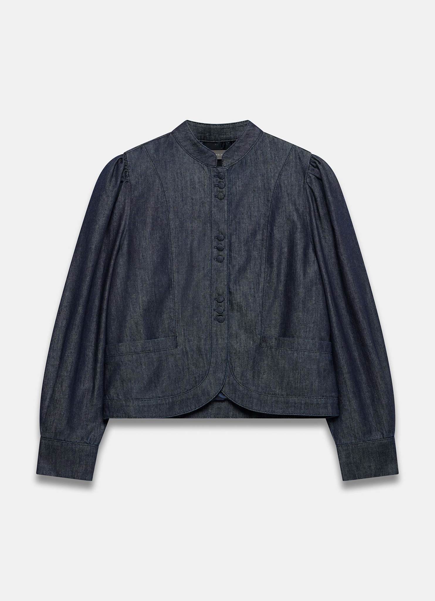 Dark Indigo Denim Long Sleeve Jacket - Image 7