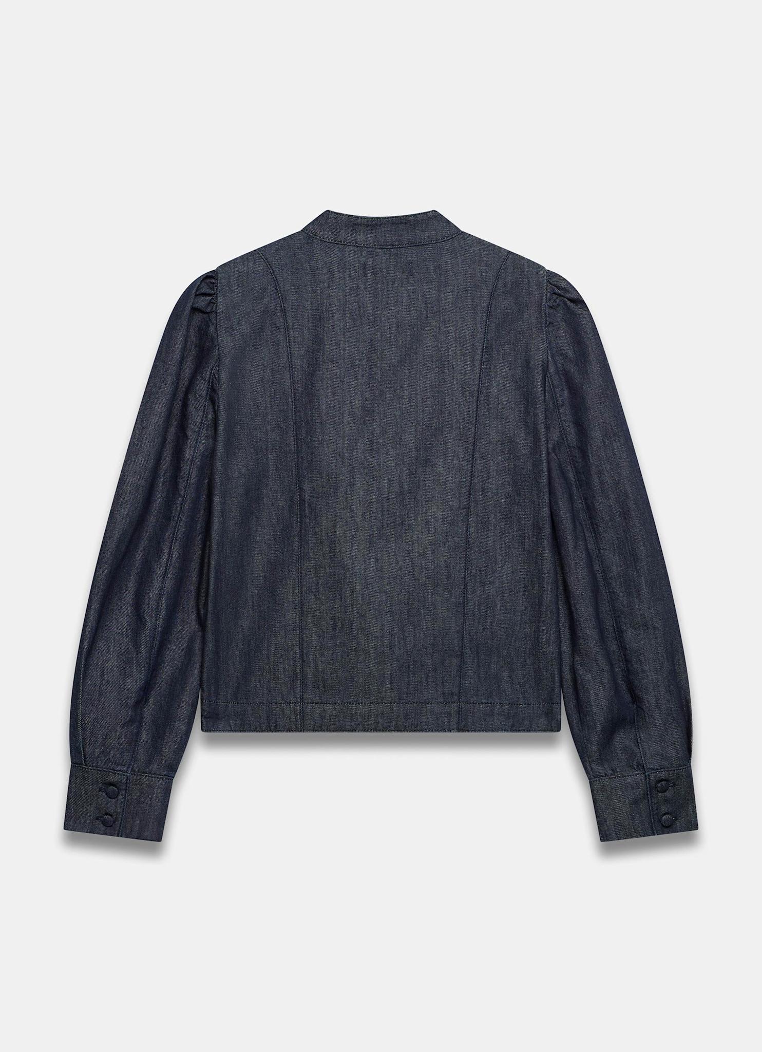 Dark Indigo Denim Long Sleeve Jacket - Image 8