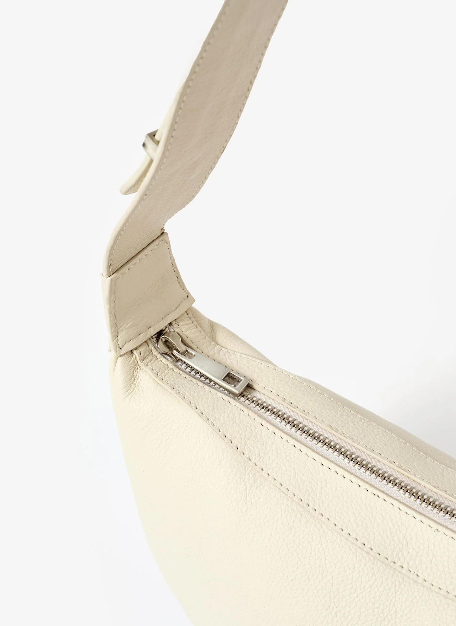 Dolly White Leather Scoop Sling Bag - Image 7