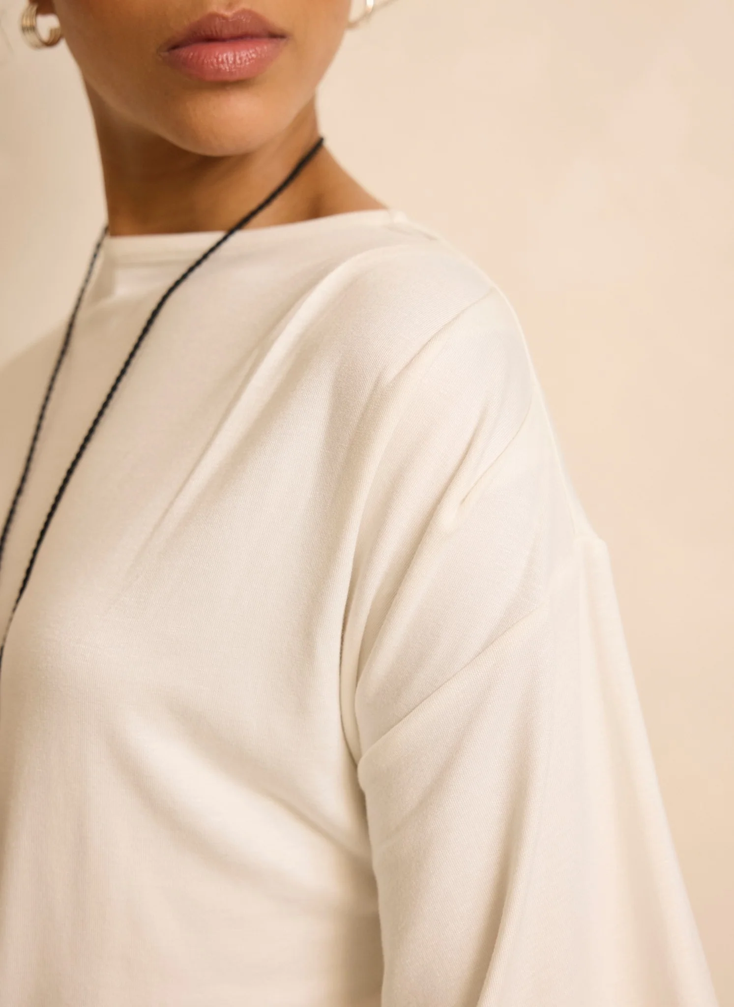 White Draped Asymmetric Top - Image 4