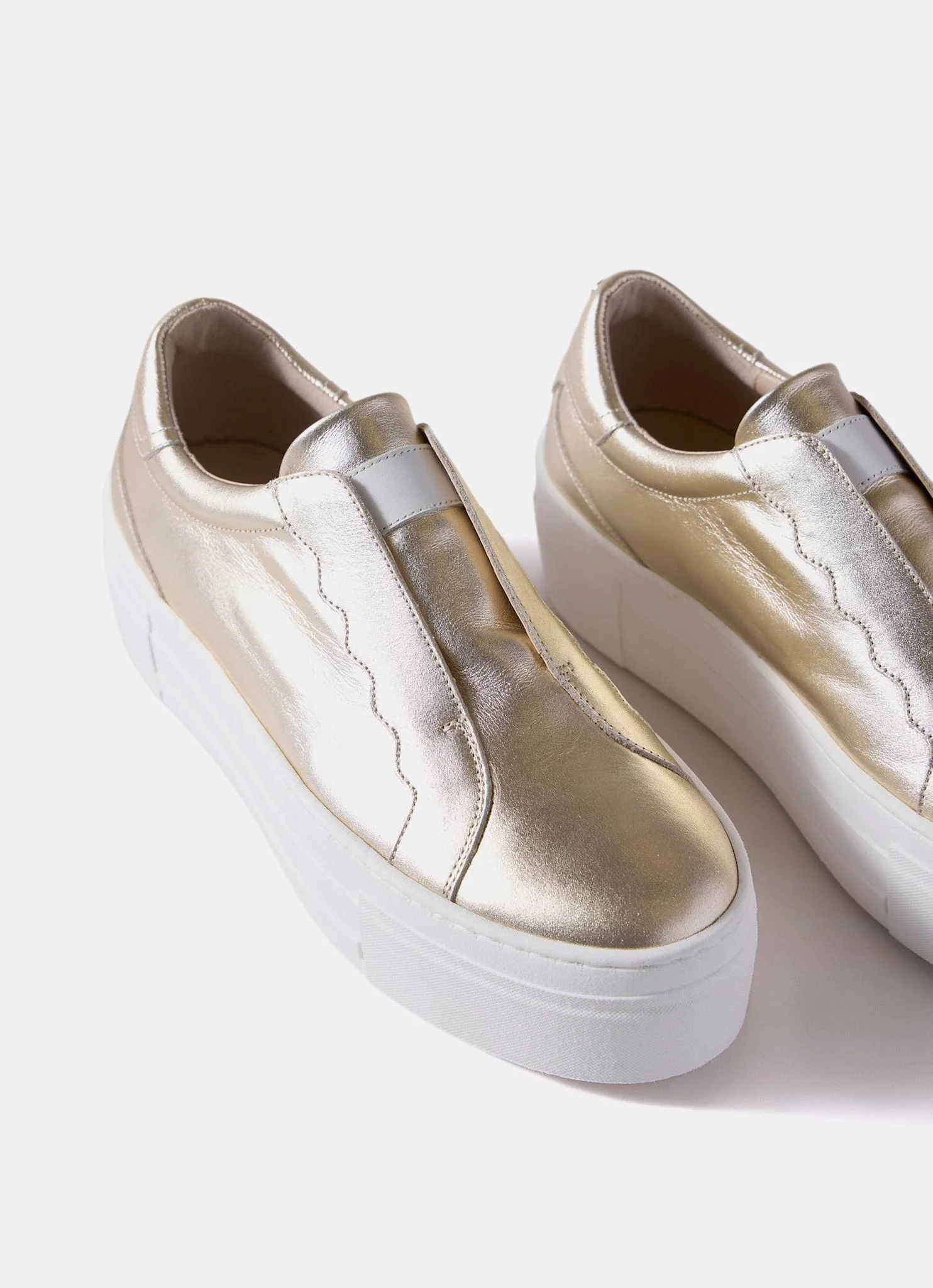 Ellie Gold Platform Trainers - Image 3