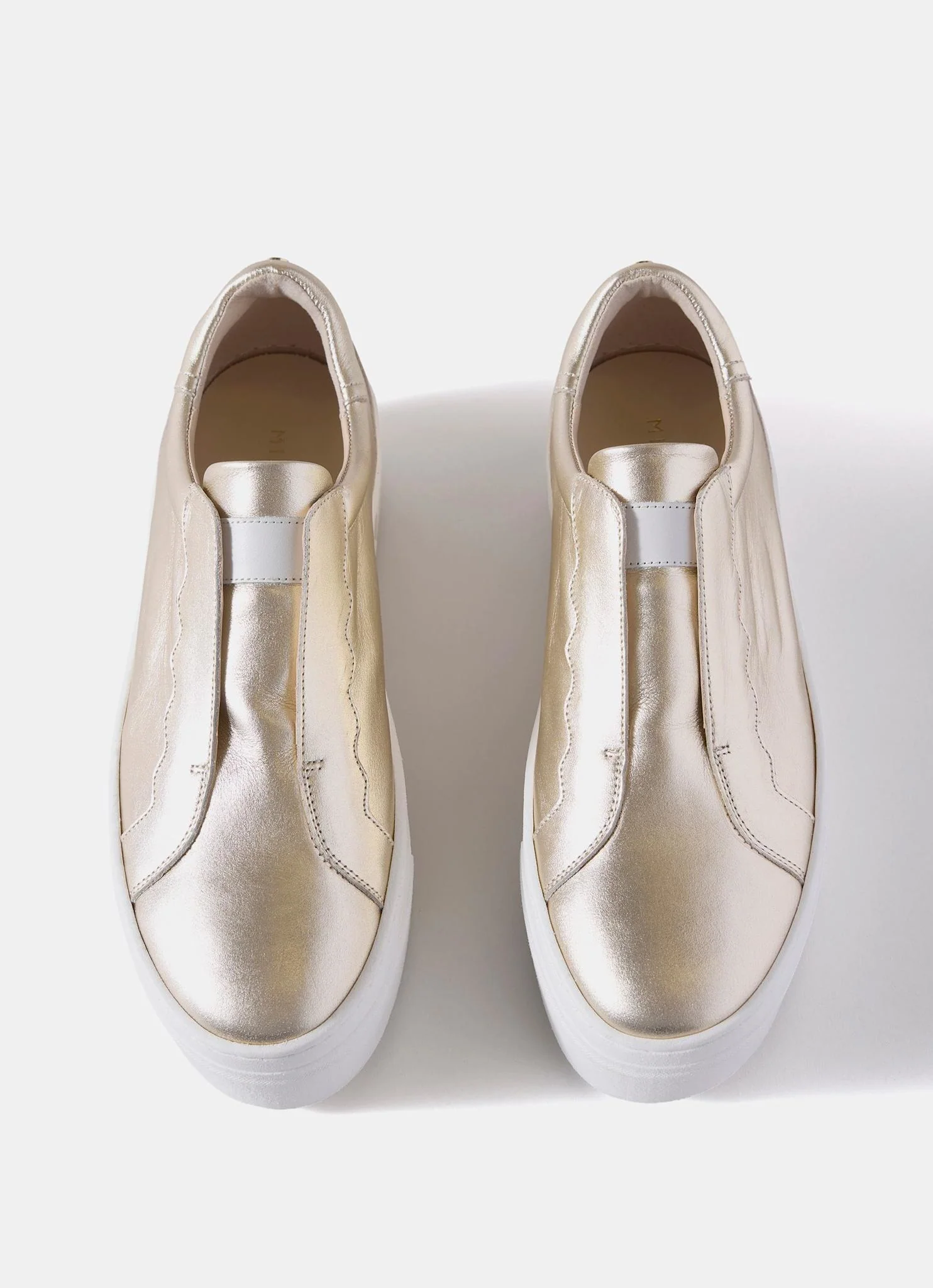 Ellie Gold Platform Trainers - Image 4