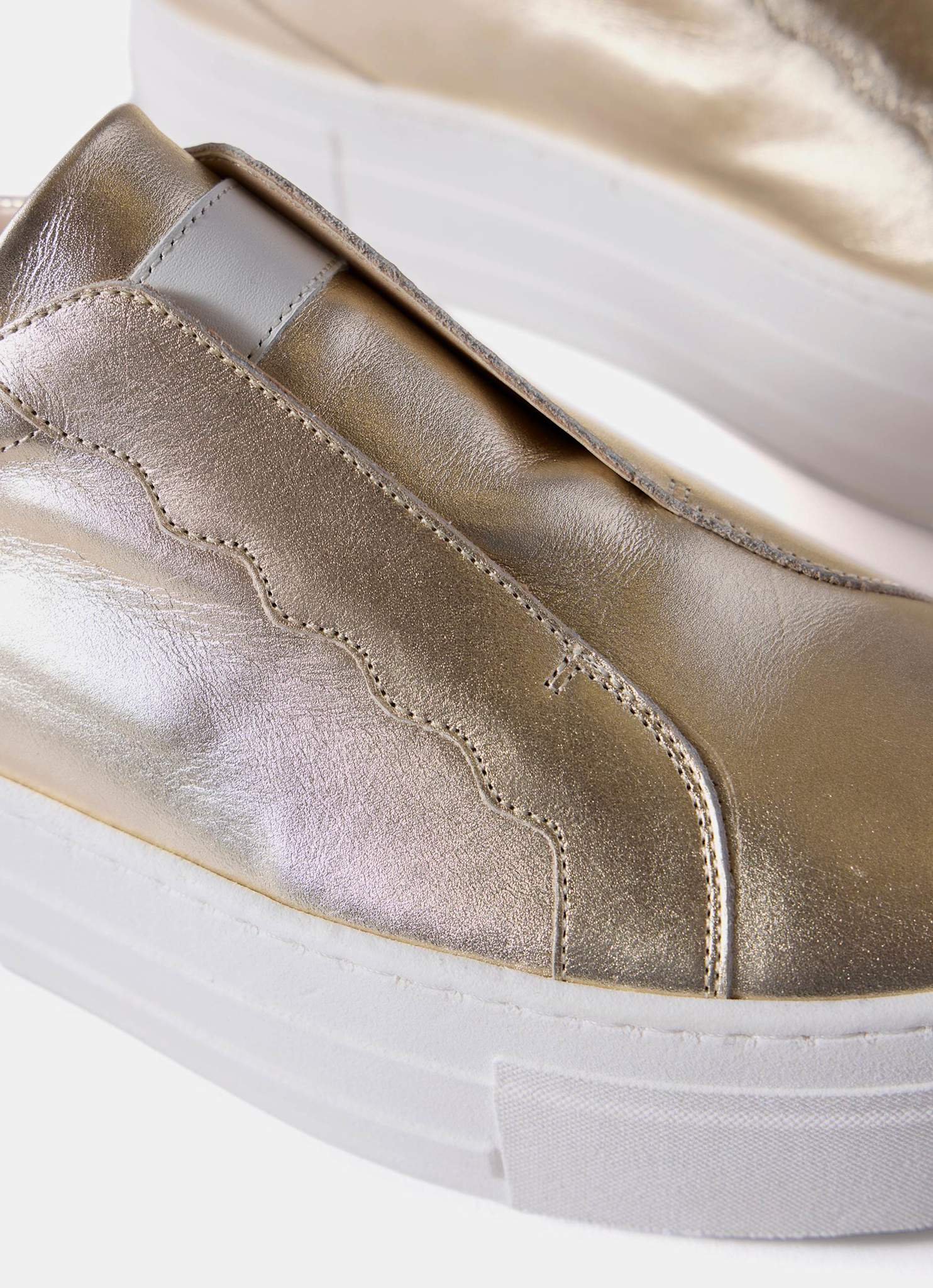 Ellie Gold Platform Trainers - Image 5