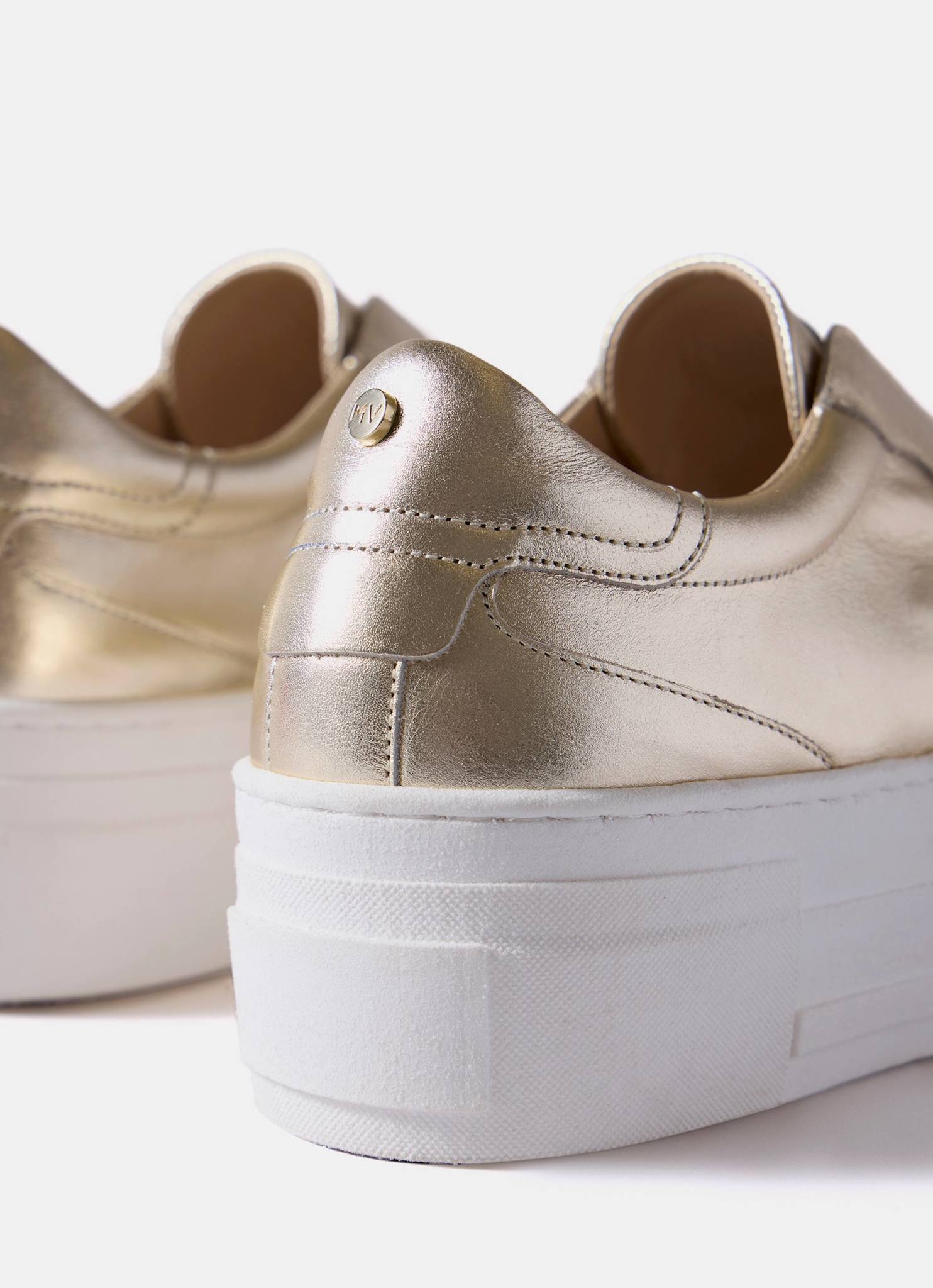 Ellie Gold Platform Trainers - Image 6