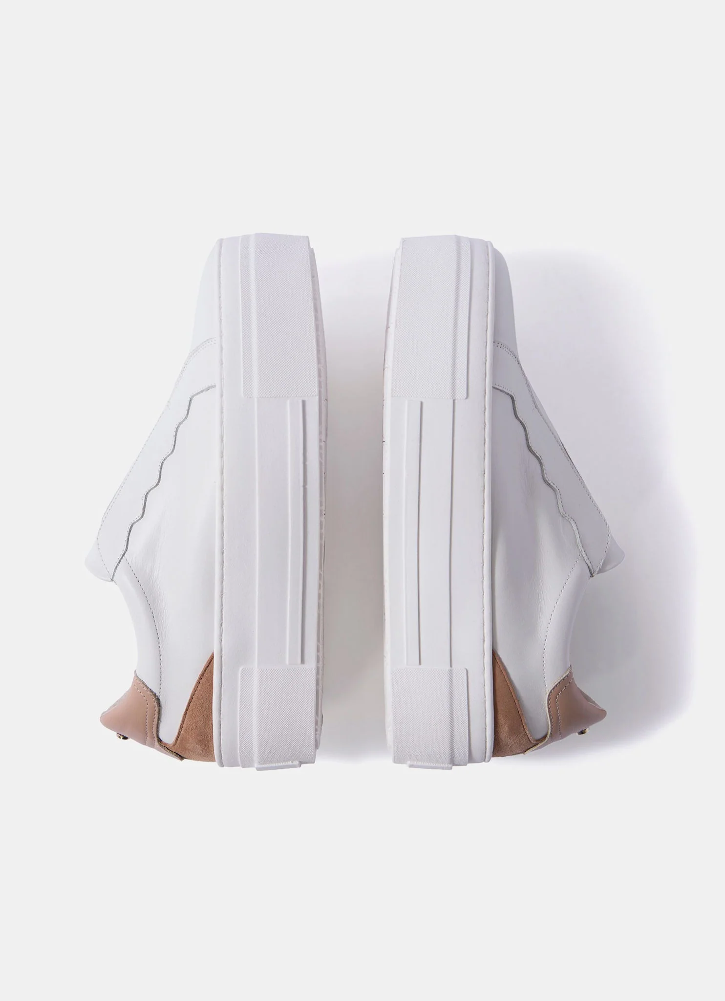 Ellie White Leather Platform Trainers - Image 5