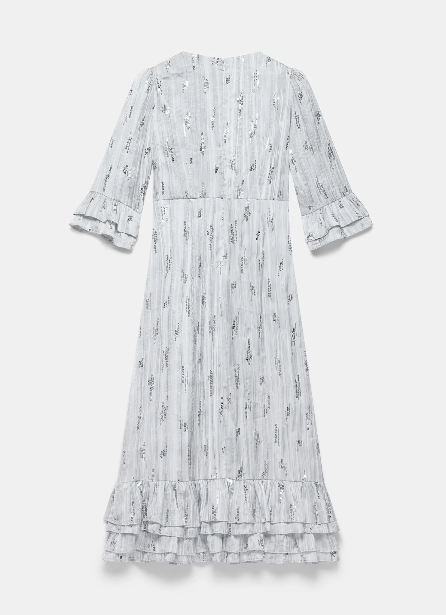 Silver Embellished Midi Dress - Image 7