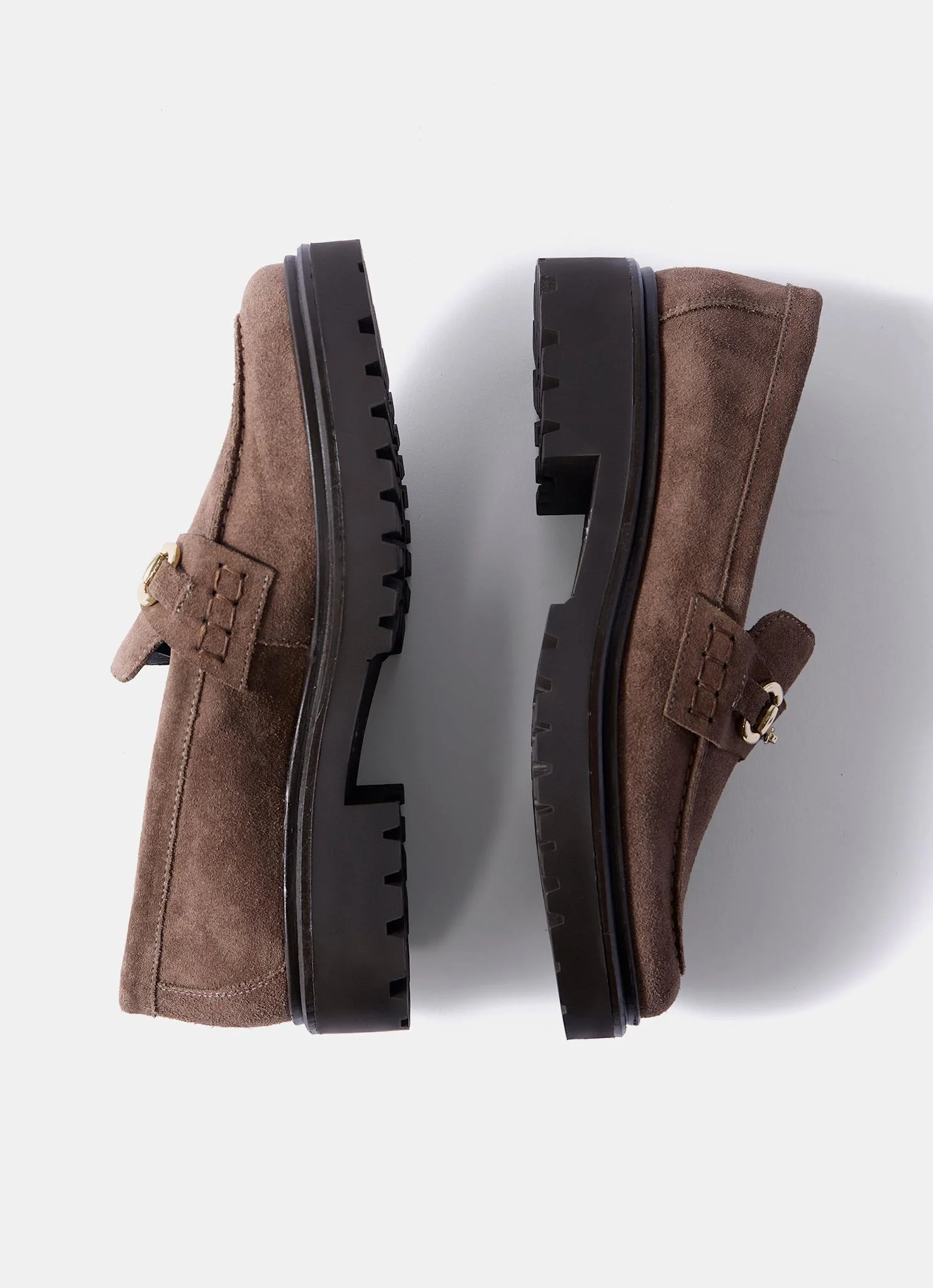 Emery Brown Suede Chunky Loafers - Image 4