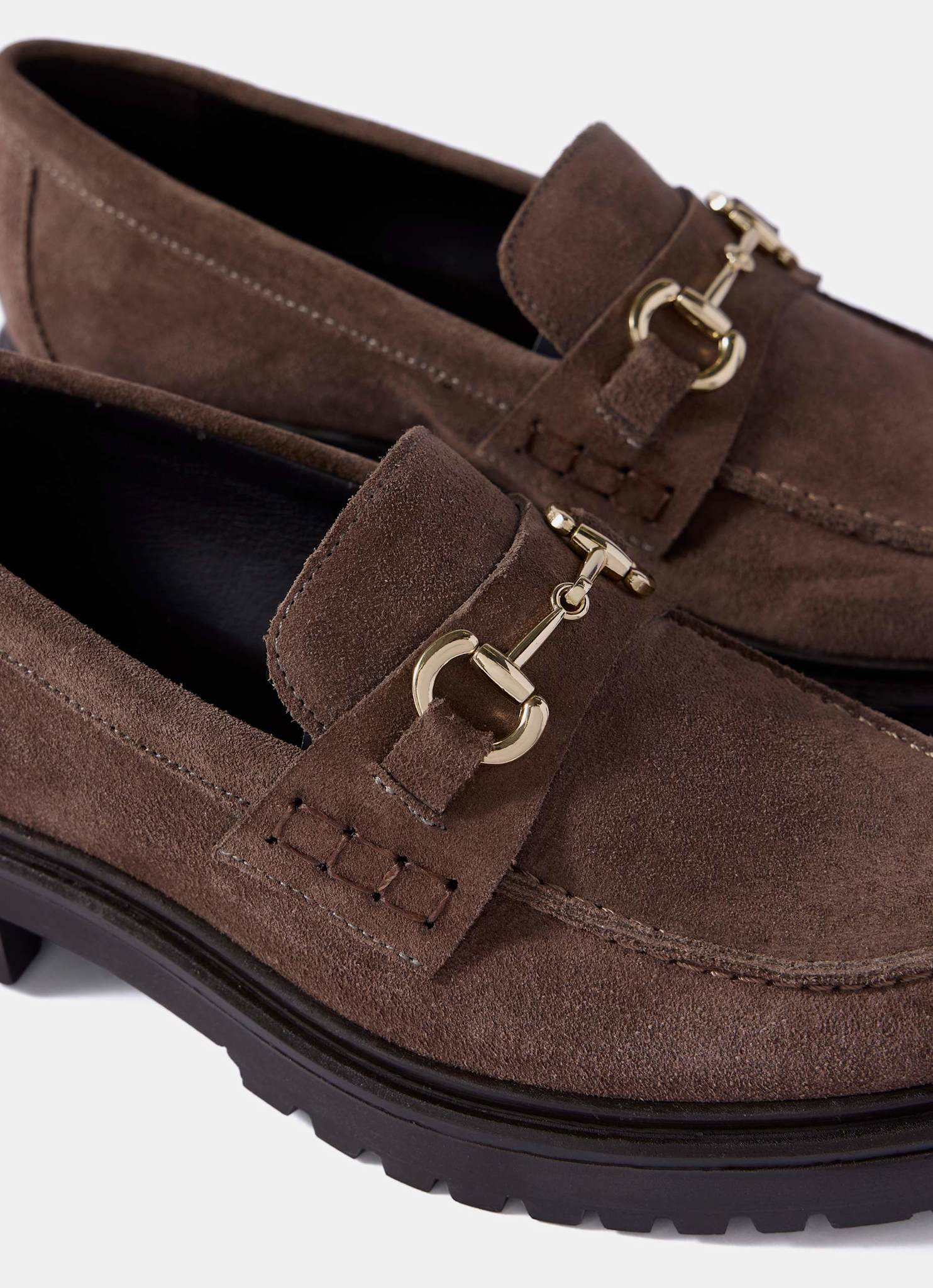 Emery Brown Suede Chunky Loafers - Image 5
