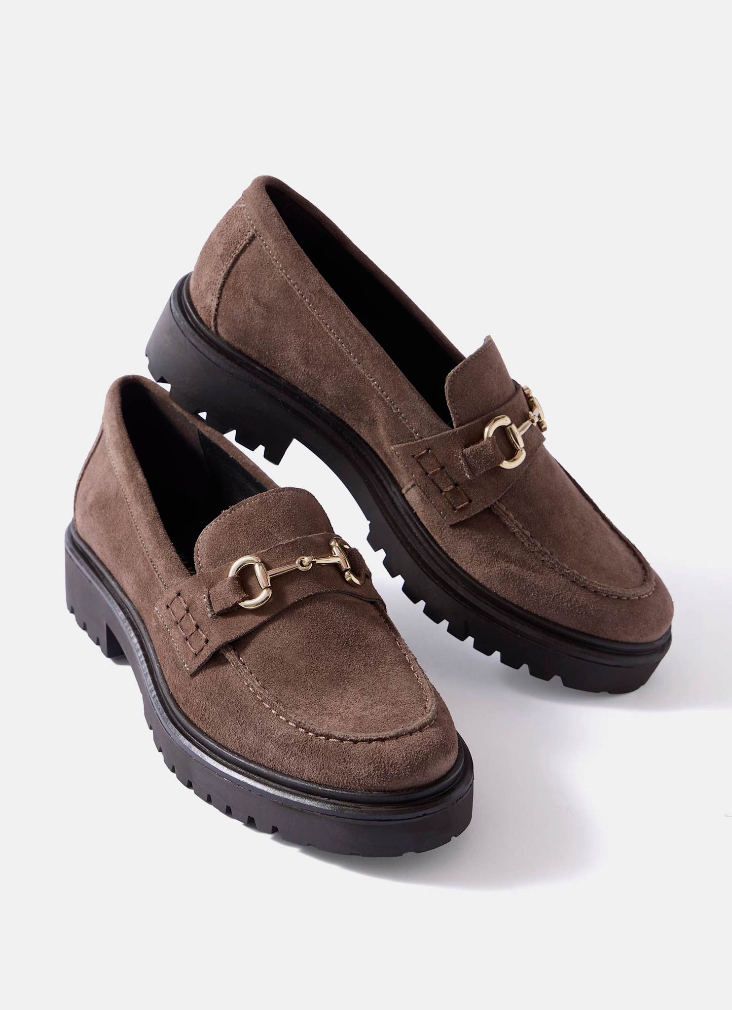 Emery Brown Suede Chunky Loafers - Image 6