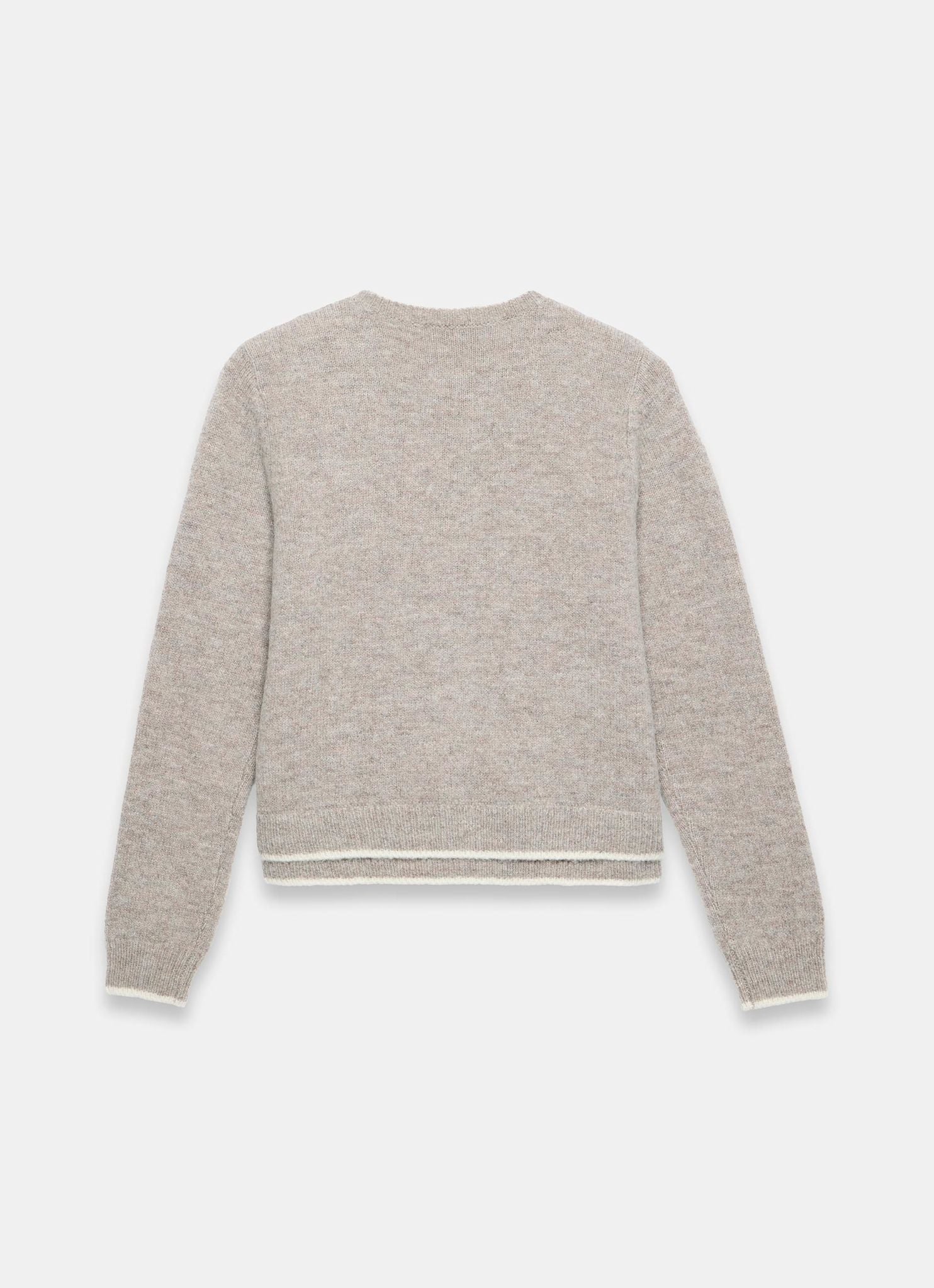 Neutral Double Layer Knit Cardigan - Image 7
