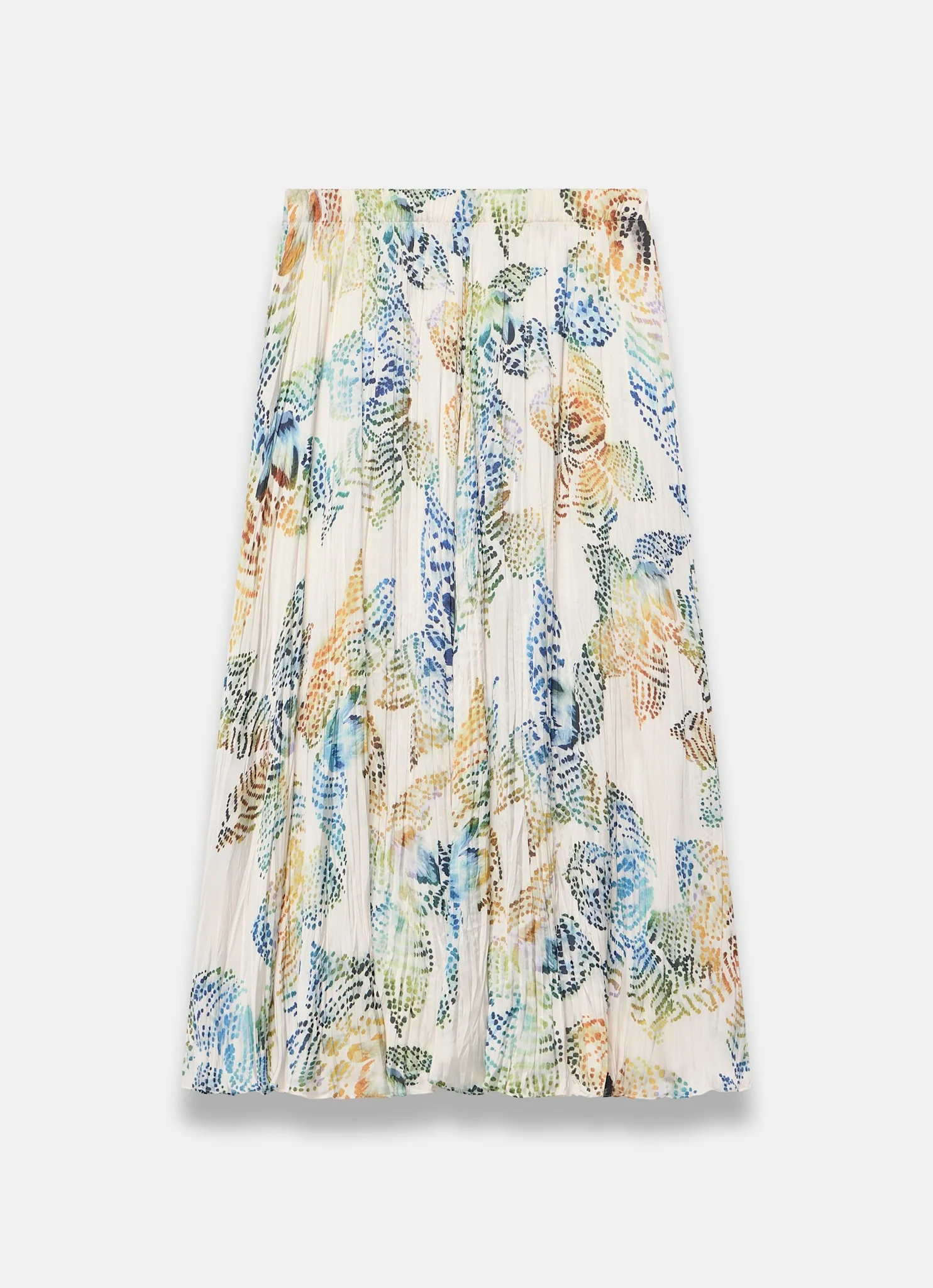 Cream Floral Print Crinkle Maxi Skirt - Image 6