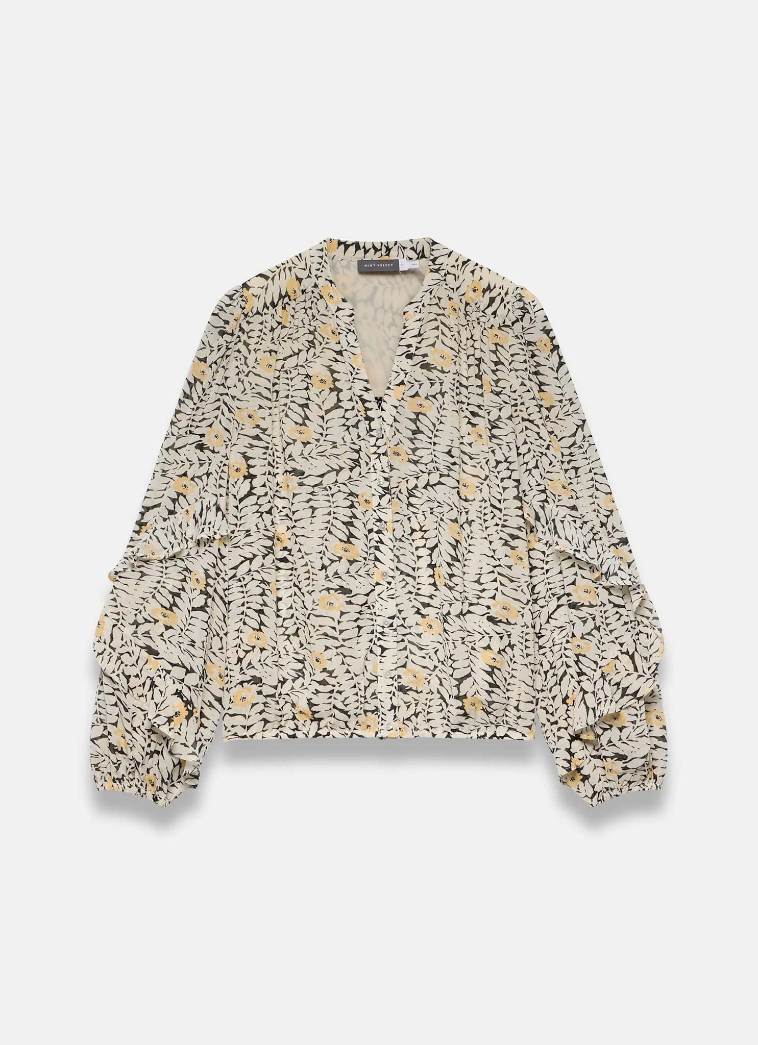 Floral Print Ruffle Blouse - Image 6