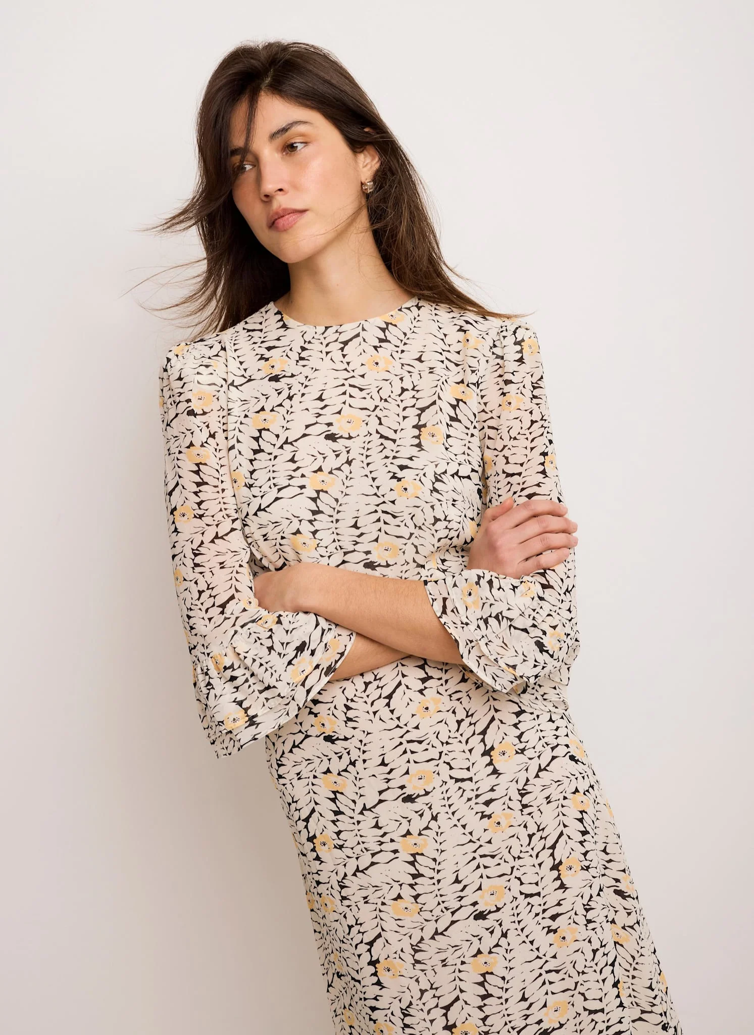 Floral Print Midi Dress - Image 5