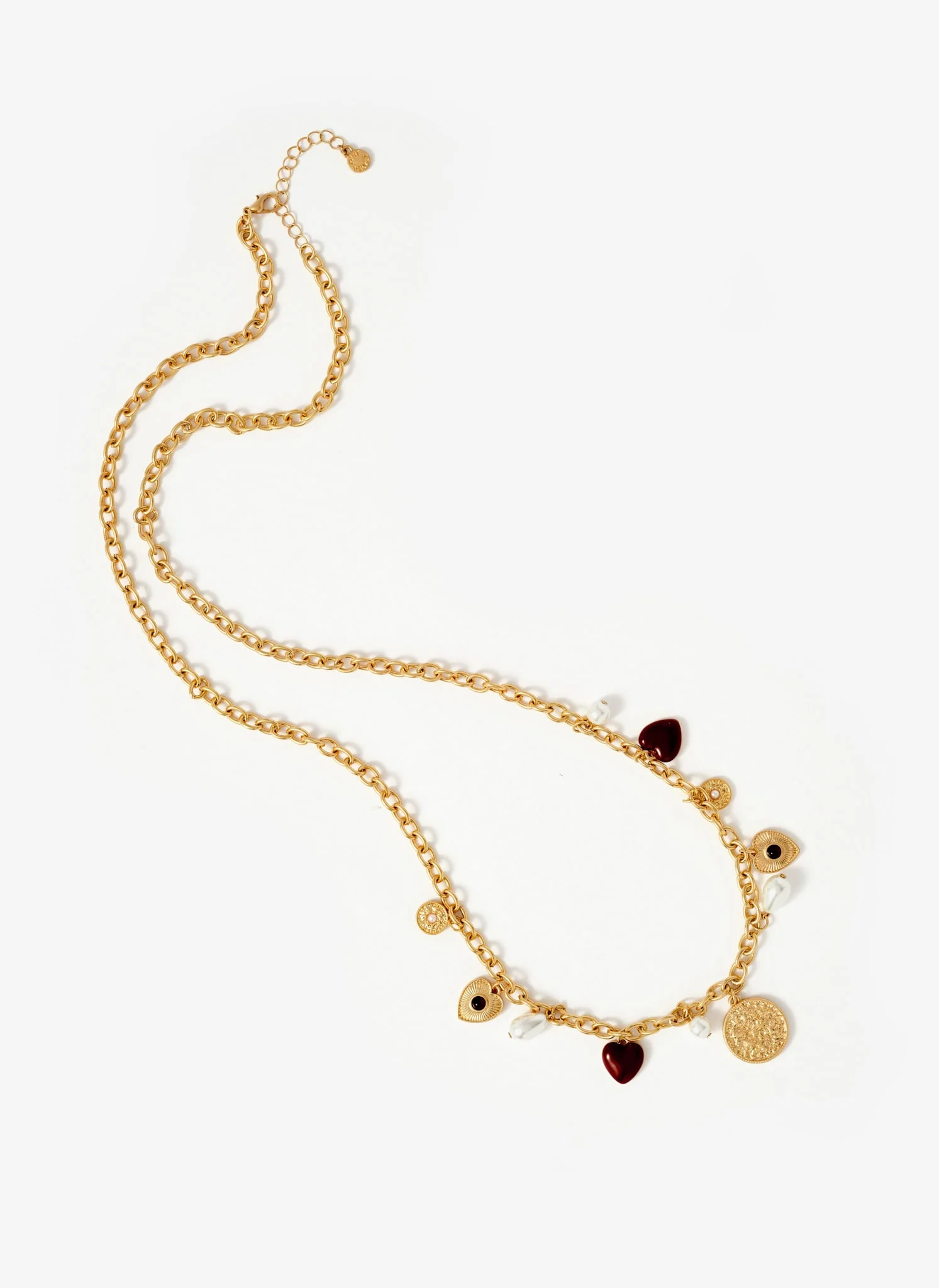 Gold Tone Multi Charm Necklace - Image 3