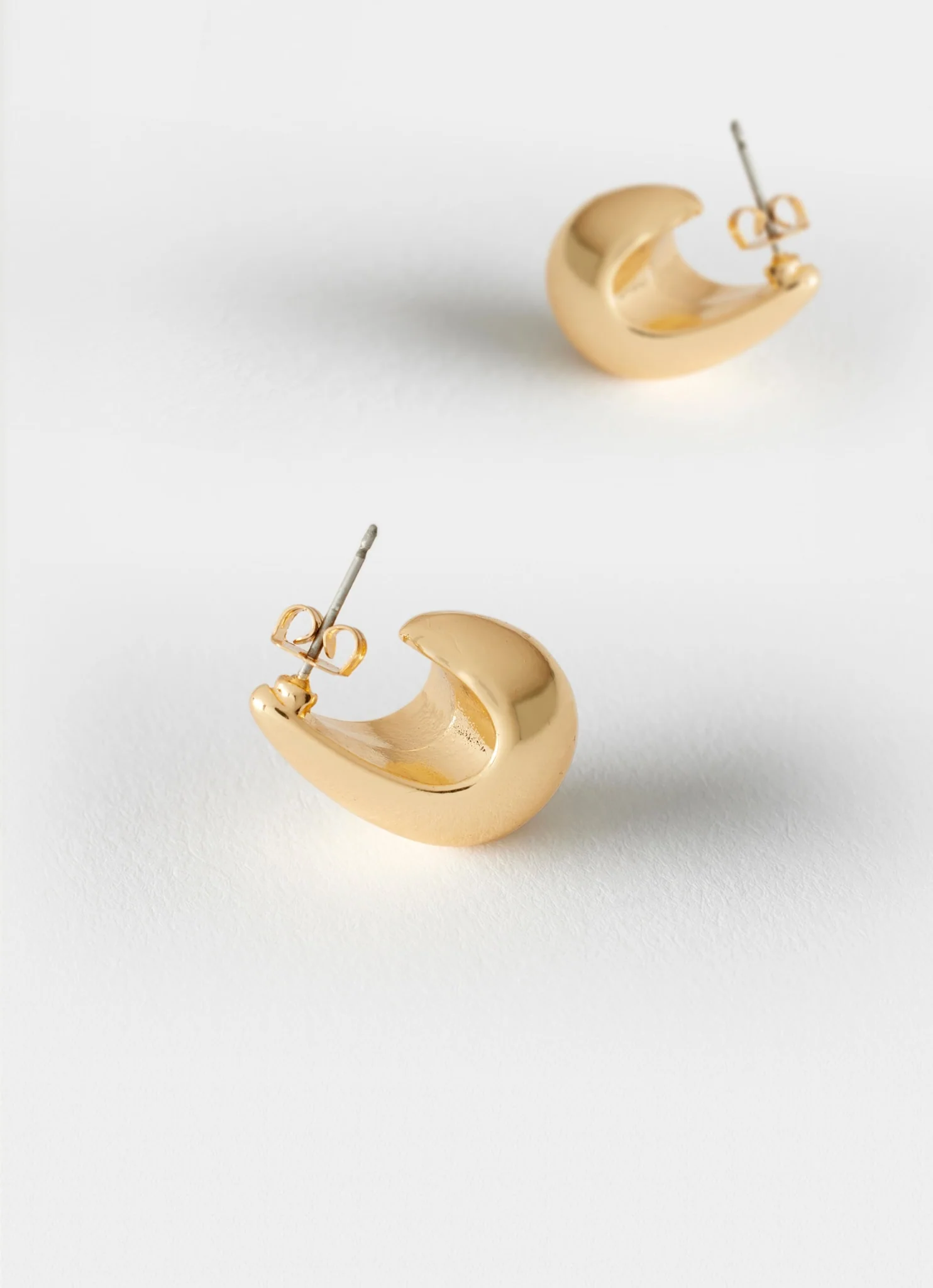 Gold Tone Drop Earrings - Image 3