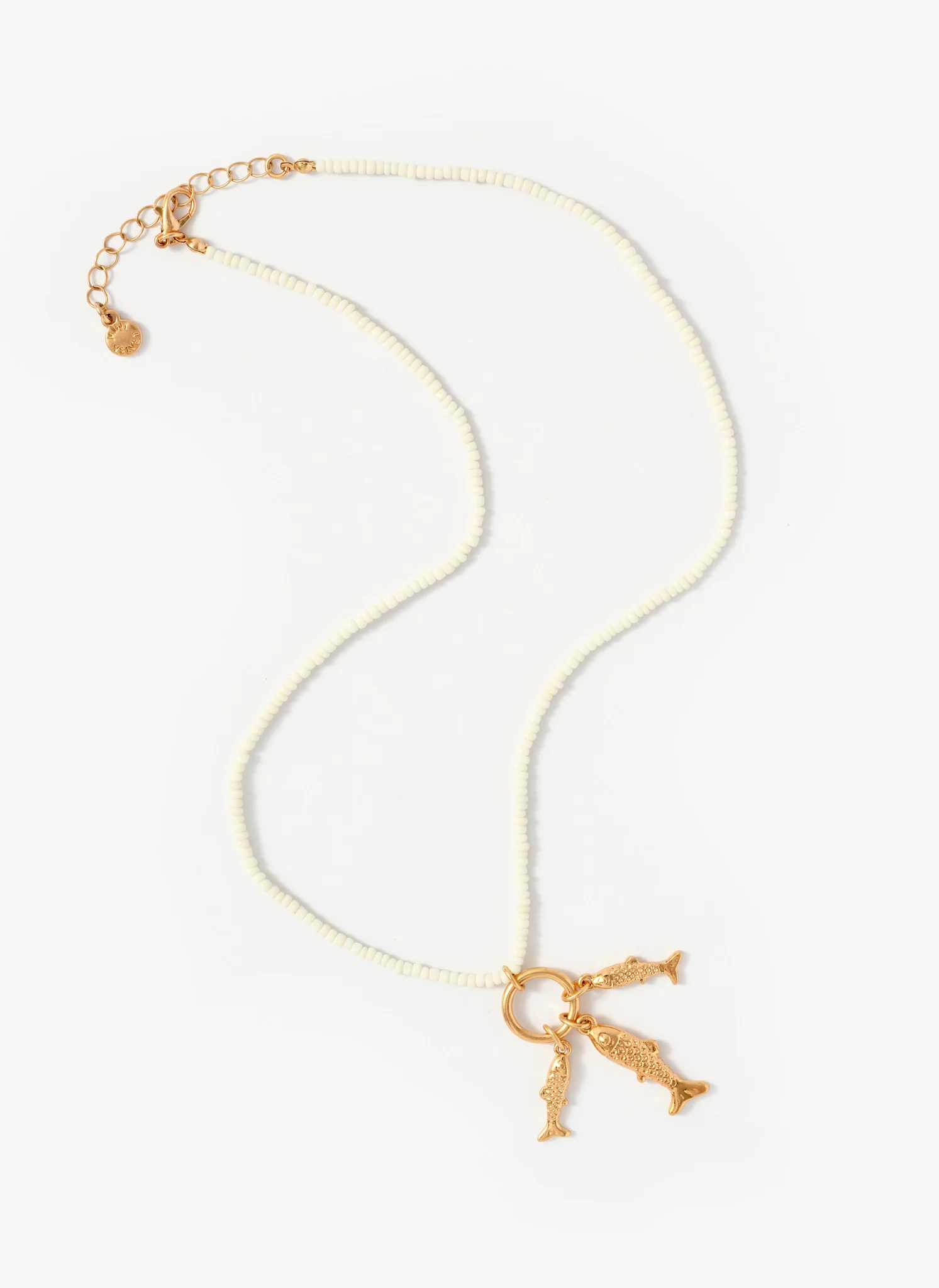 Gold Tone Fish Charm Necklace - Image 3