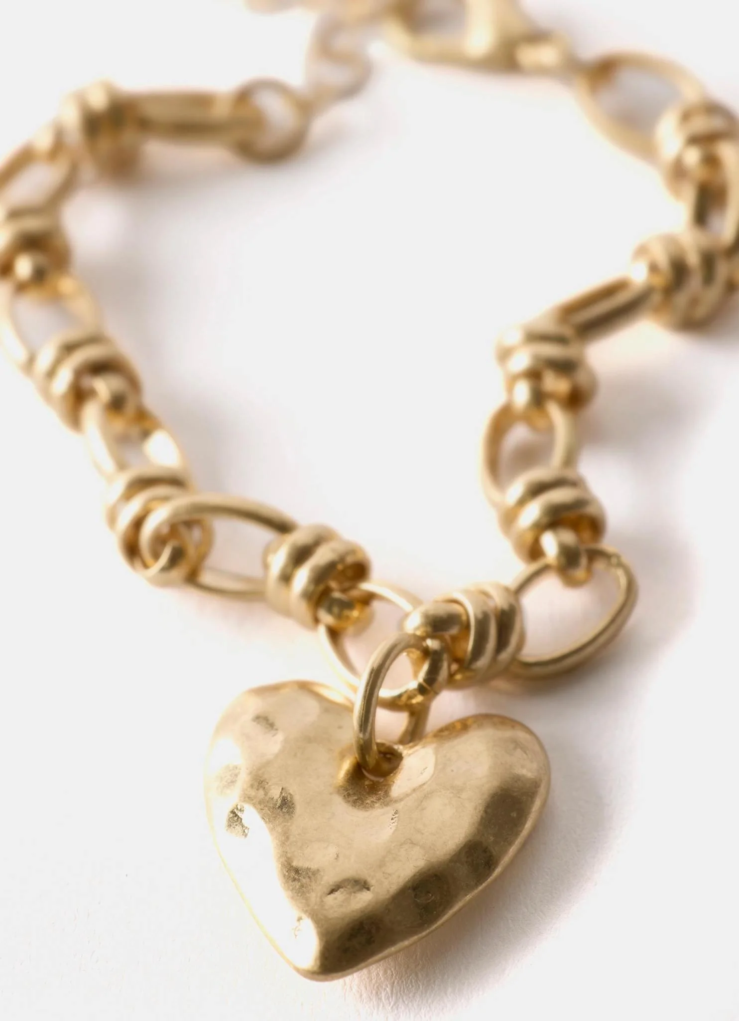 Gold Tone Heart Charm Bracelet - Image 3