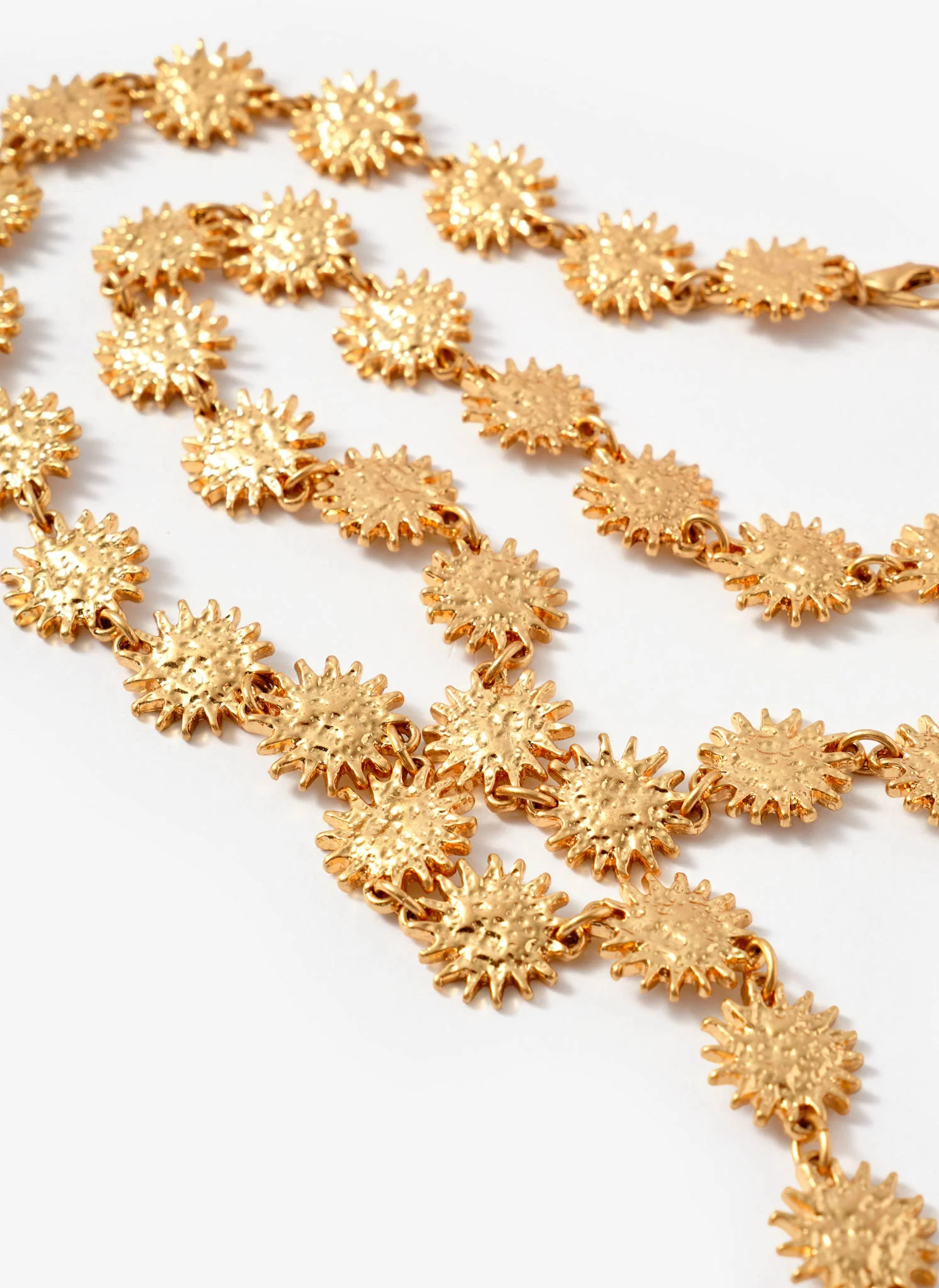 Gold Tone Mini Sun Charm Pendant Necklace - Image 4