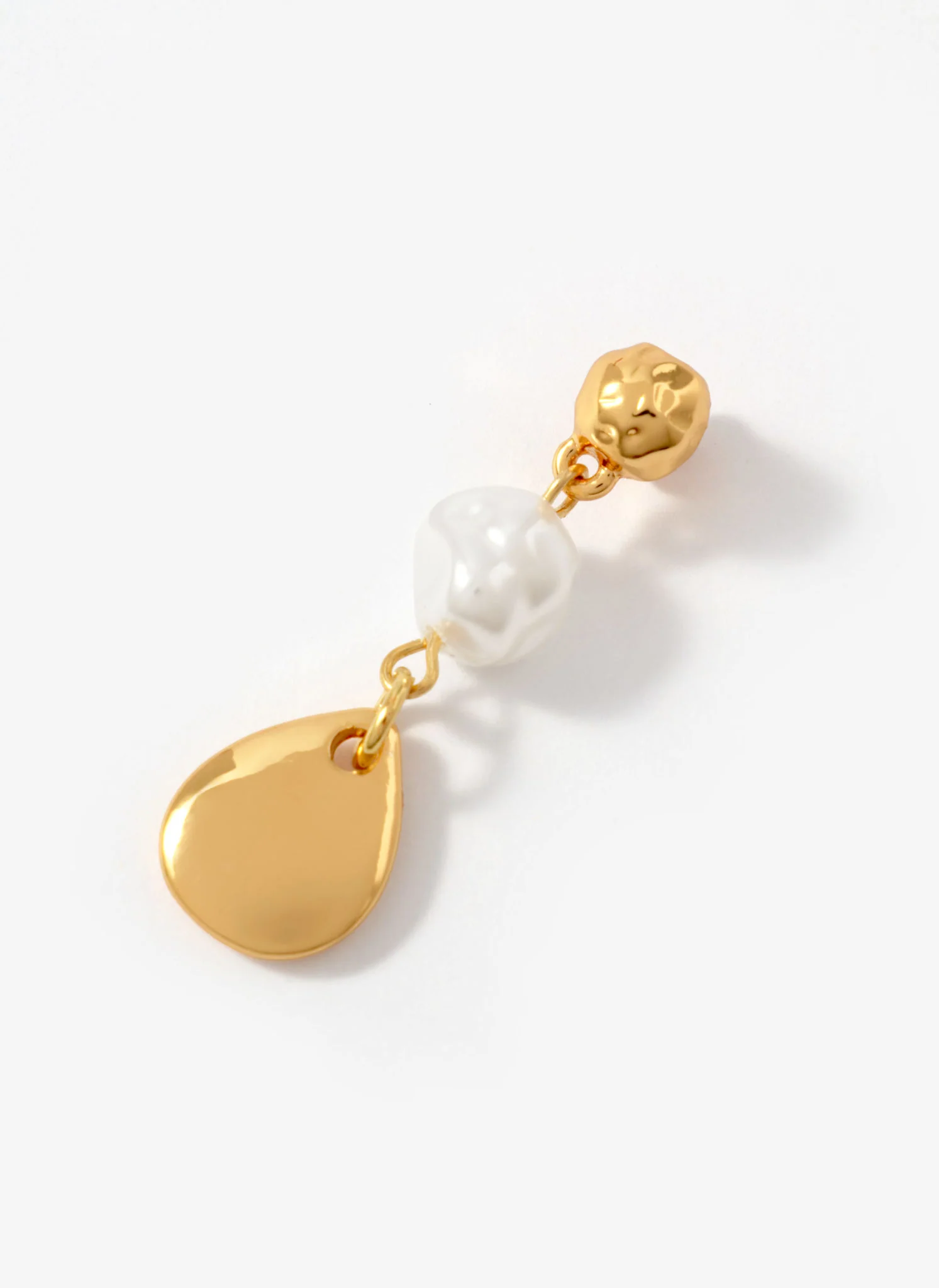 Gold Tone Pearl Drop Earrings - Image 6