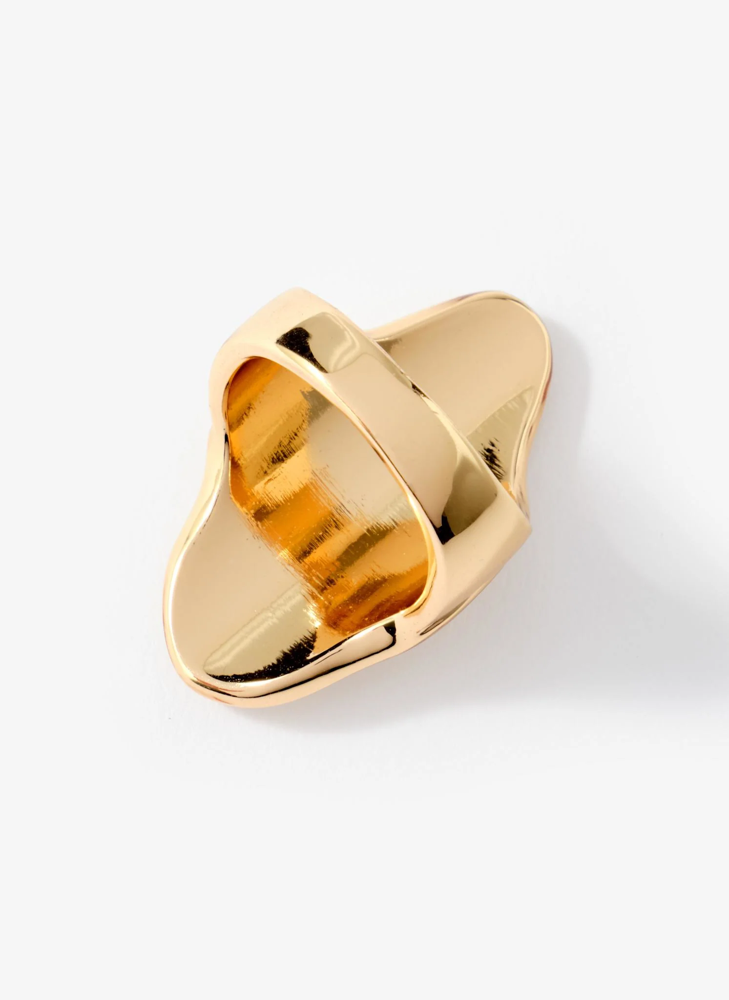 Gold Tone Sculptural Ring - Image 3