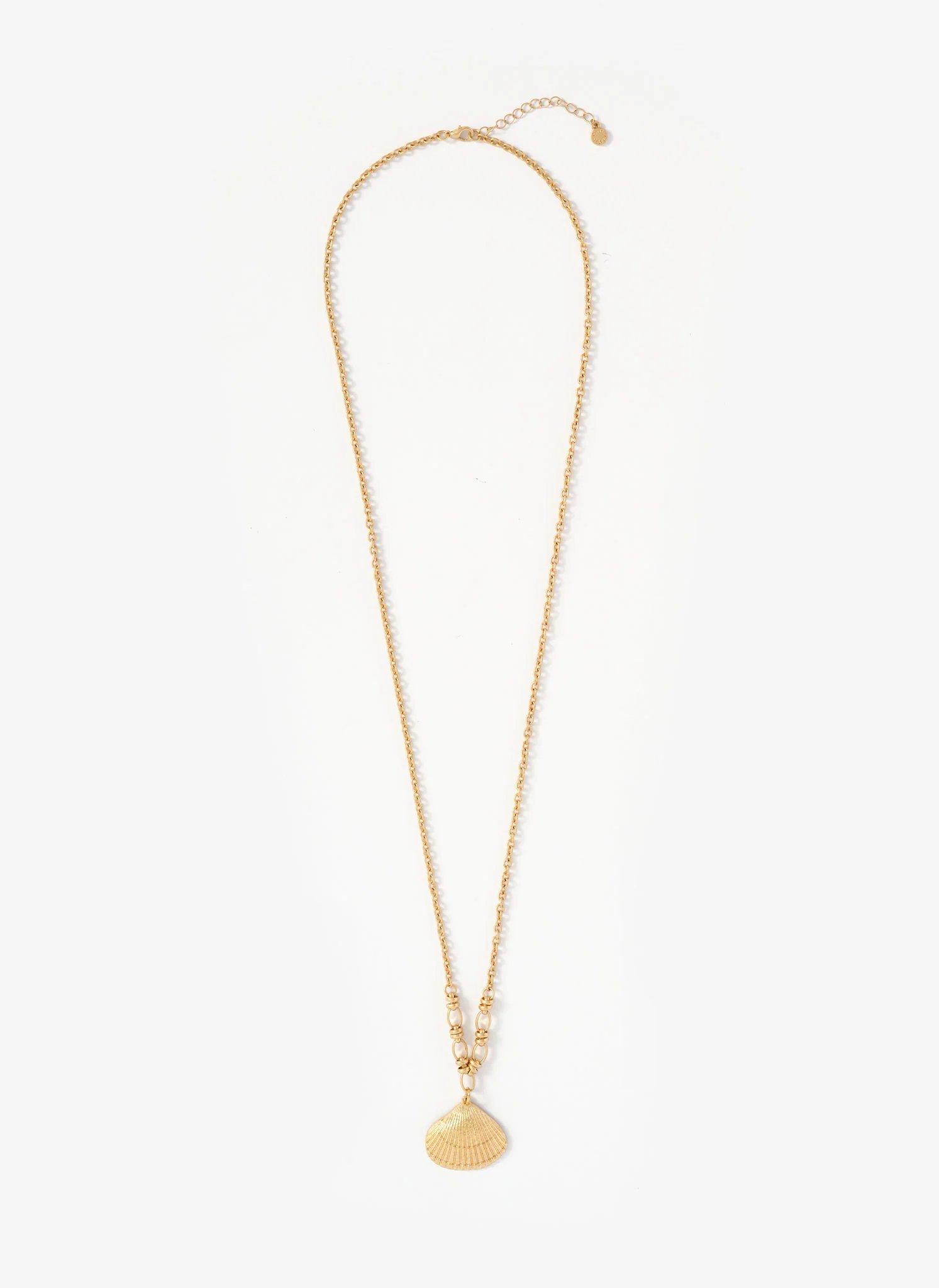 Gold Tone Shell Pendant Necklace - Image 2