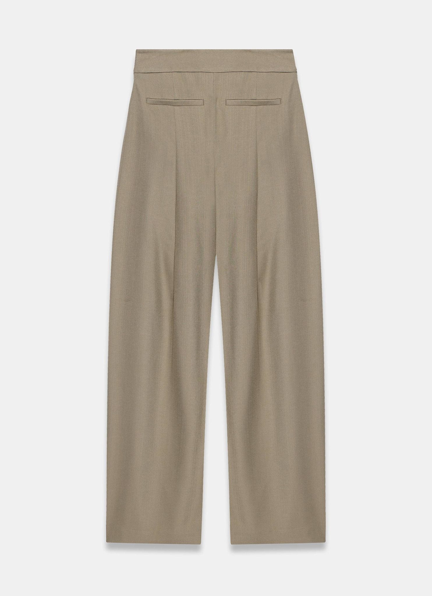 Neutral Shine Pleated Wide Trousers - Image 7