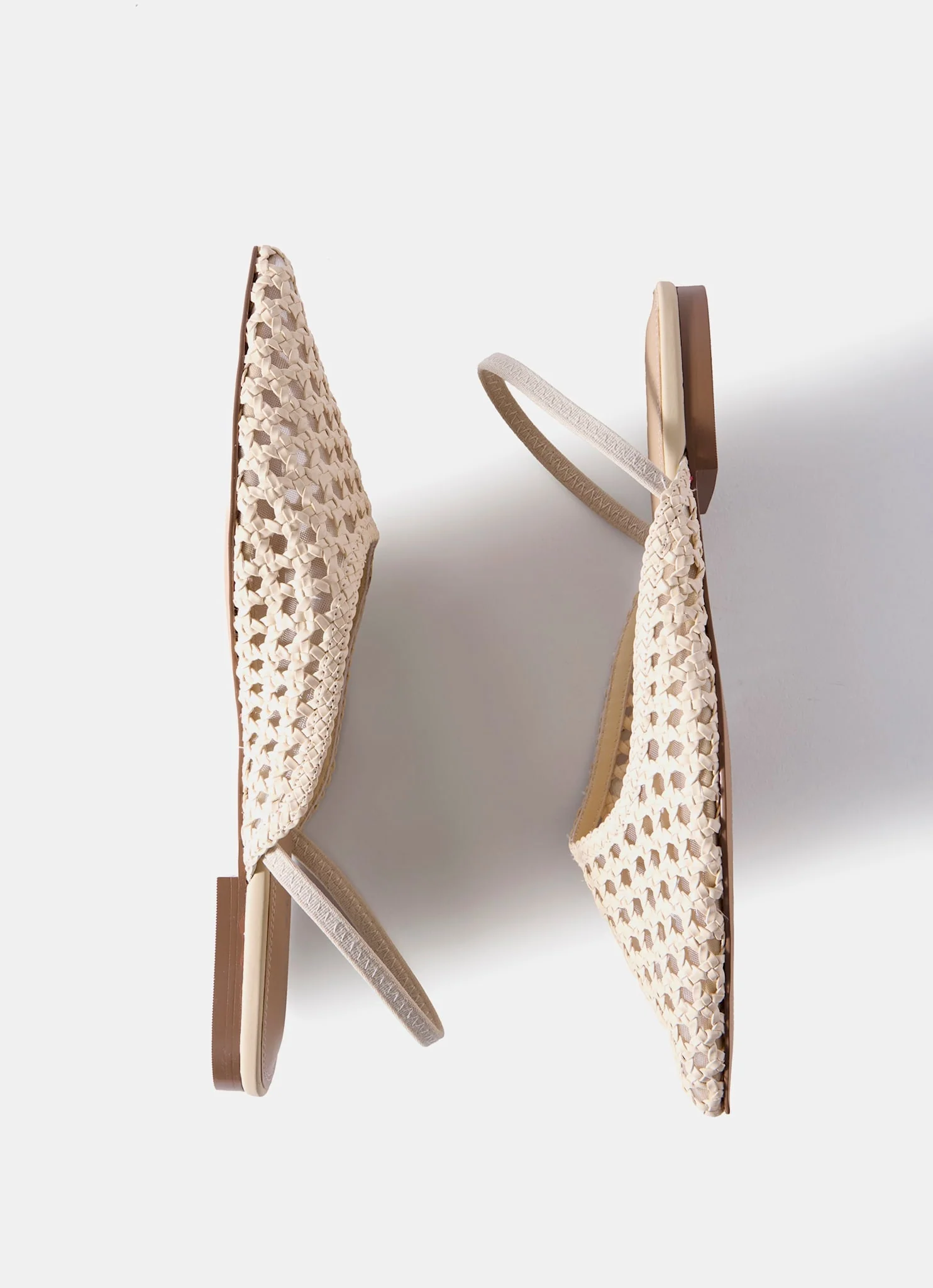 Grace Cream Woven Ballet Flats - Image 5