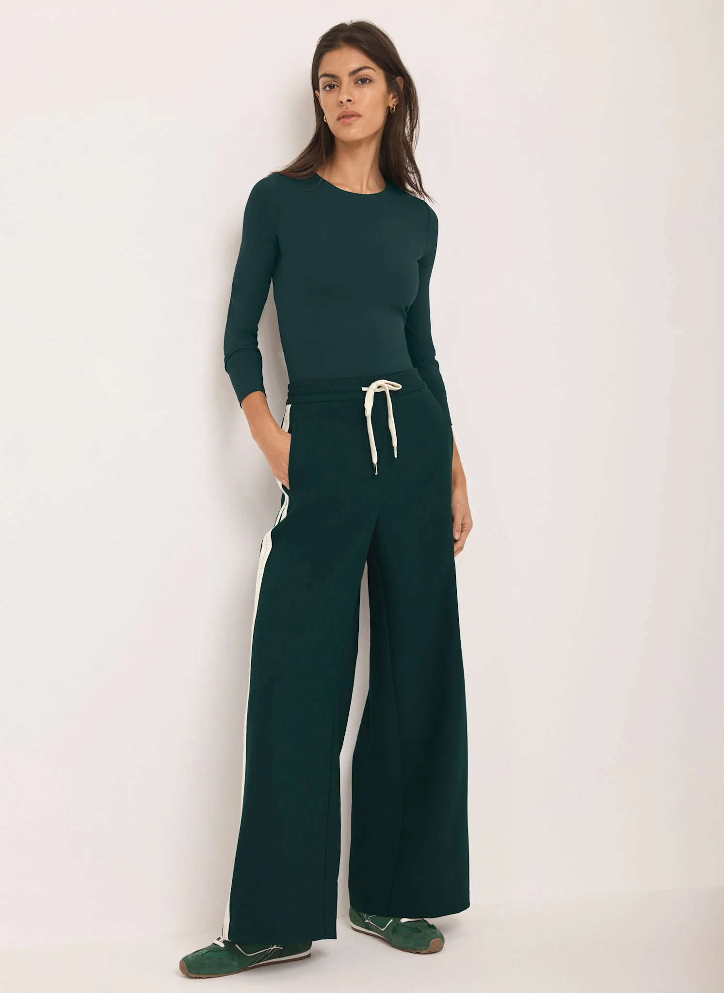 Teal Layering Crew Neck Top - Image 2