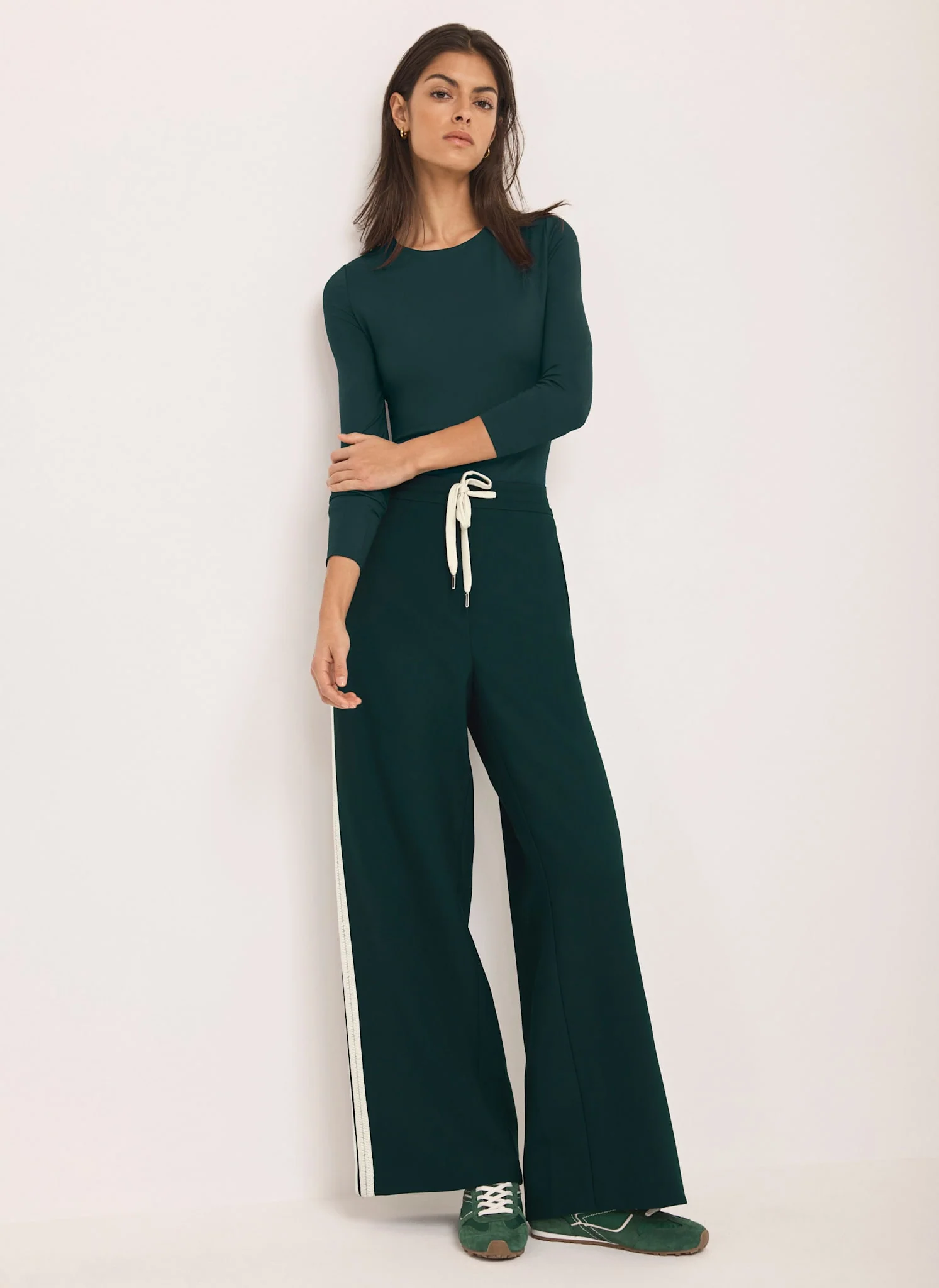 Teal Layering Crew Neck Top - Image 3
