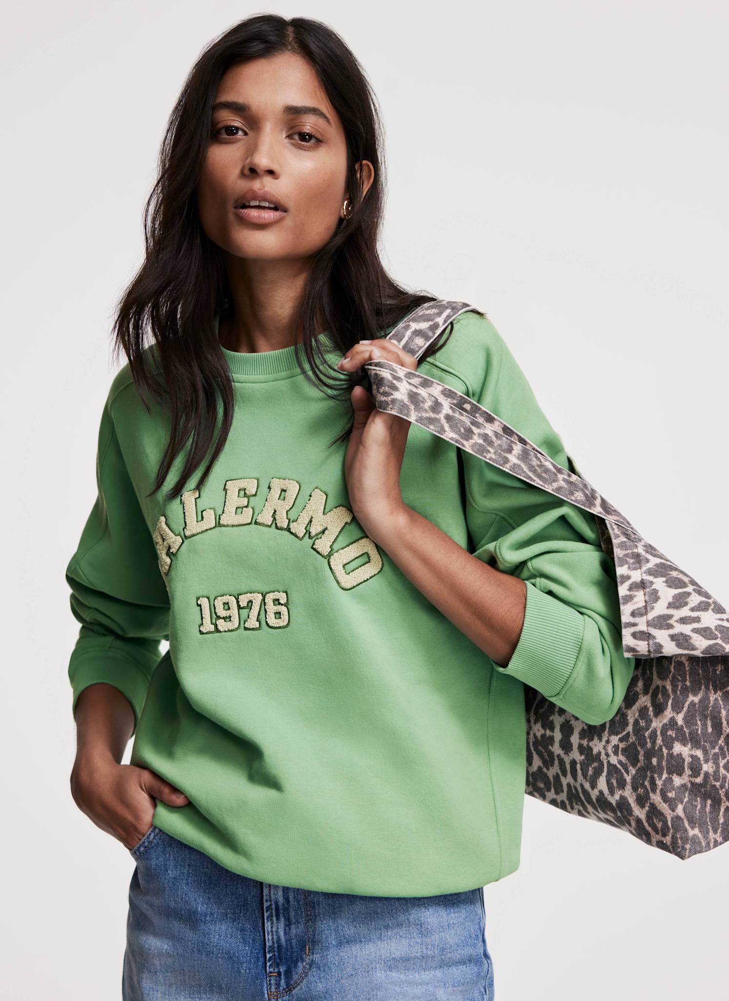 Green Cotton Blend Palermo Sweatshirt
