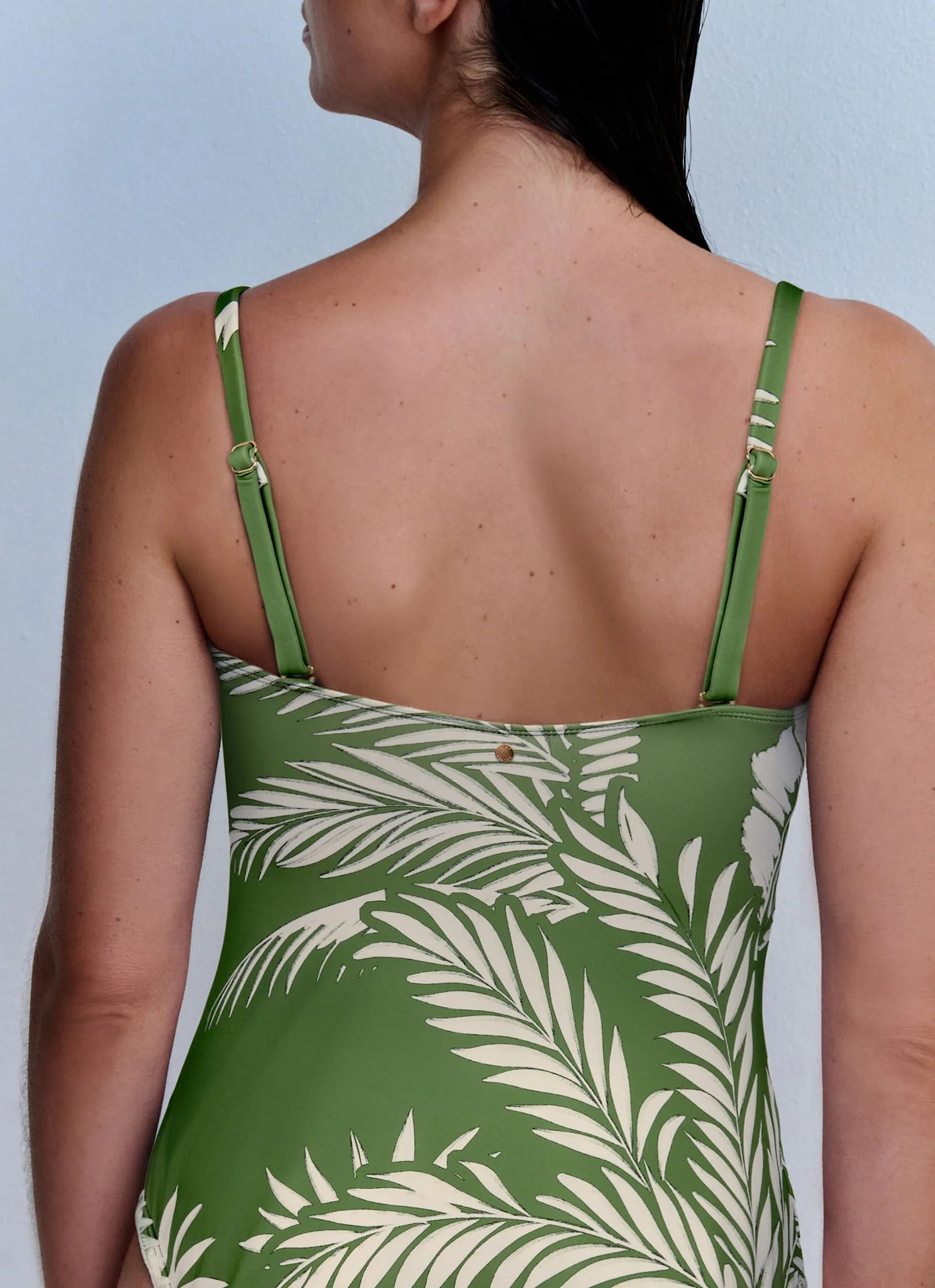 Green Palm Print Swimsuit - Image 5