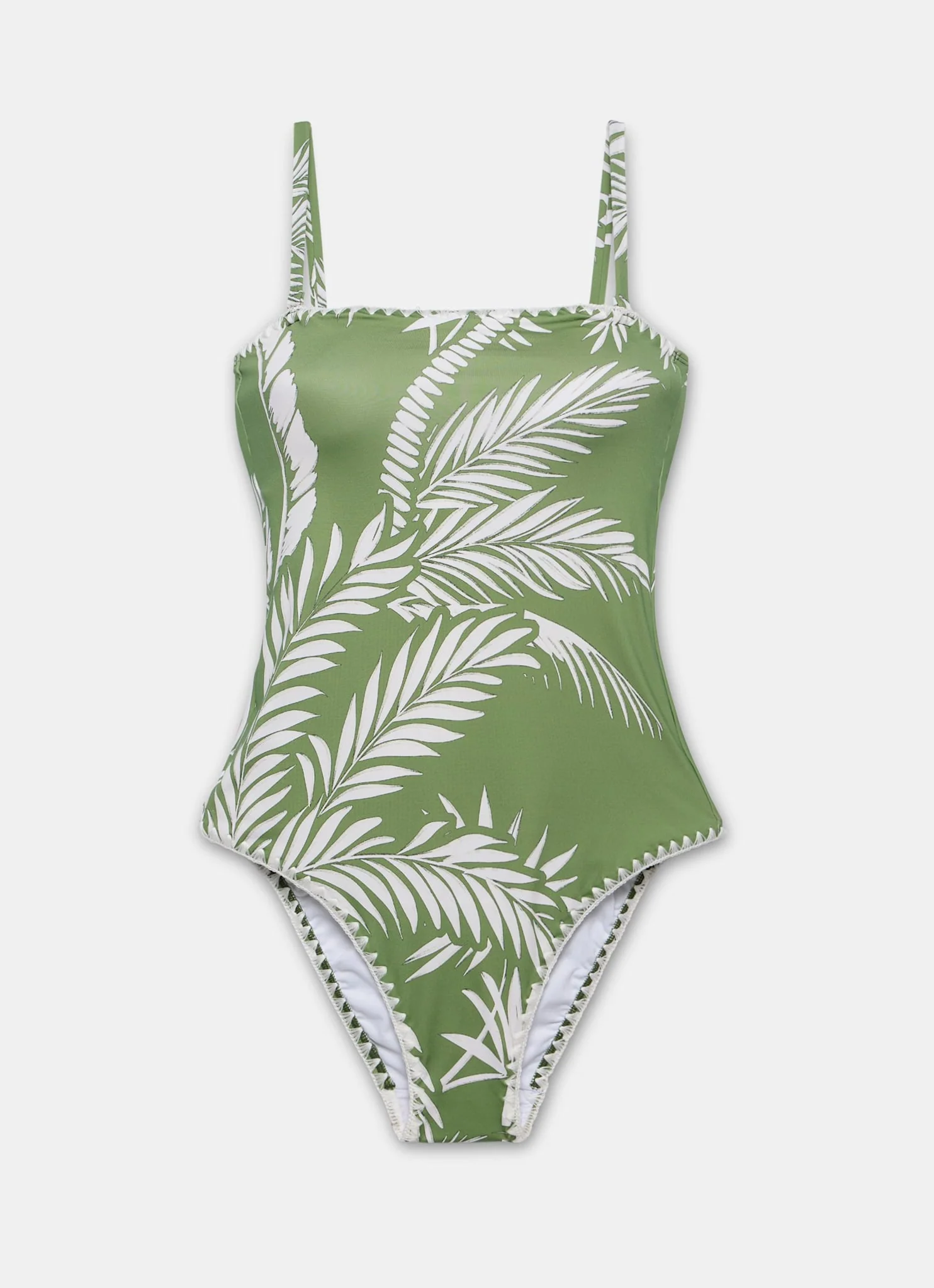 Green Palm Print Swimsuit - Image 7
