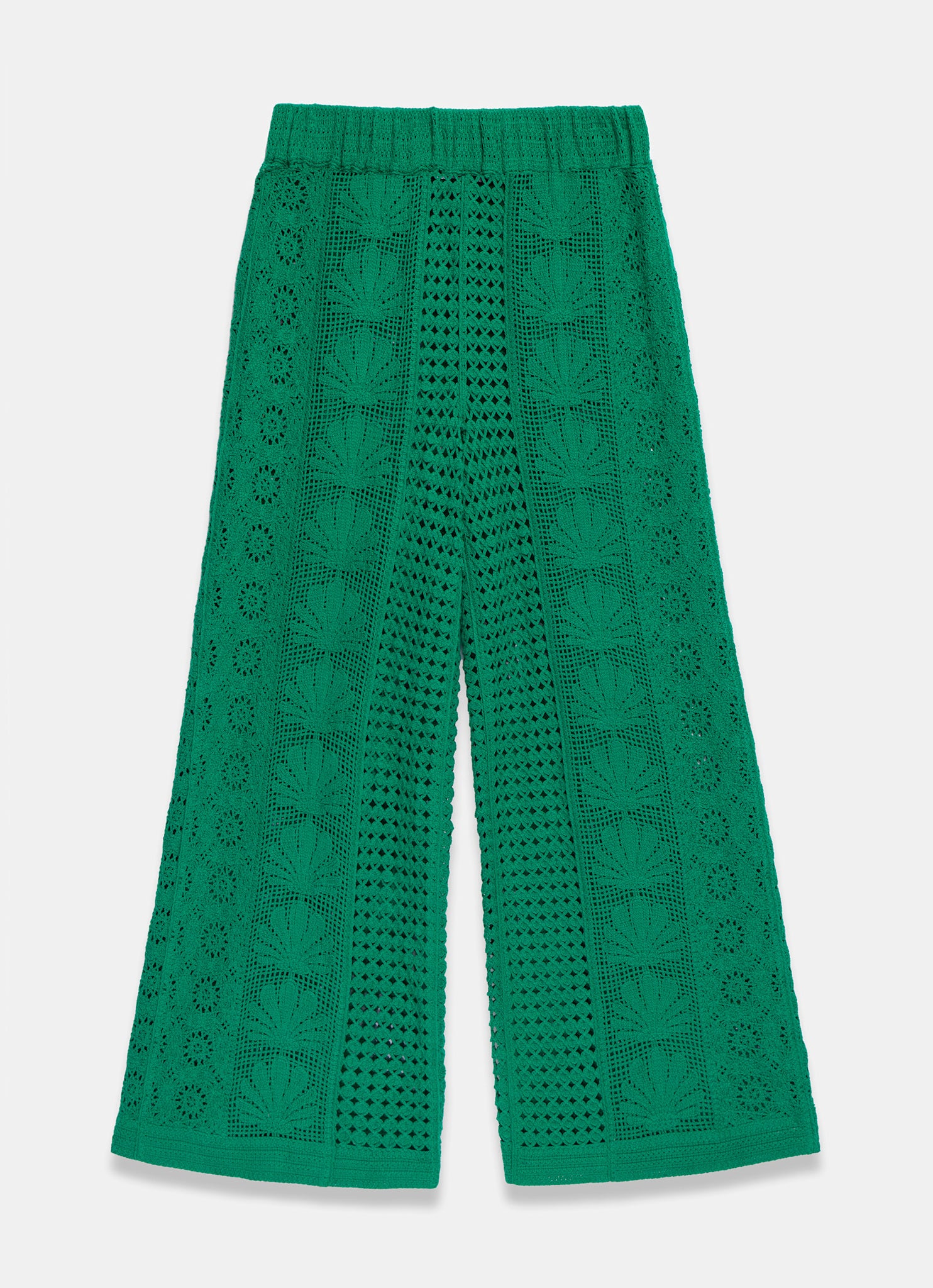 Green Crochet Shell Trousers - Image 7